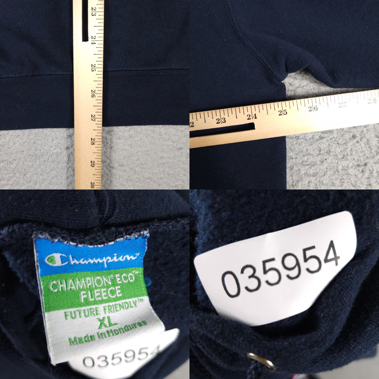Champion Champion Casual Pullover Hoodie XL Blue Men's Sweatshirt, Solid, Mock Neck, Long Sleeve, Adjustable, All Seasons Size US XL / EU 56 / 4 - 8 Thumbnail