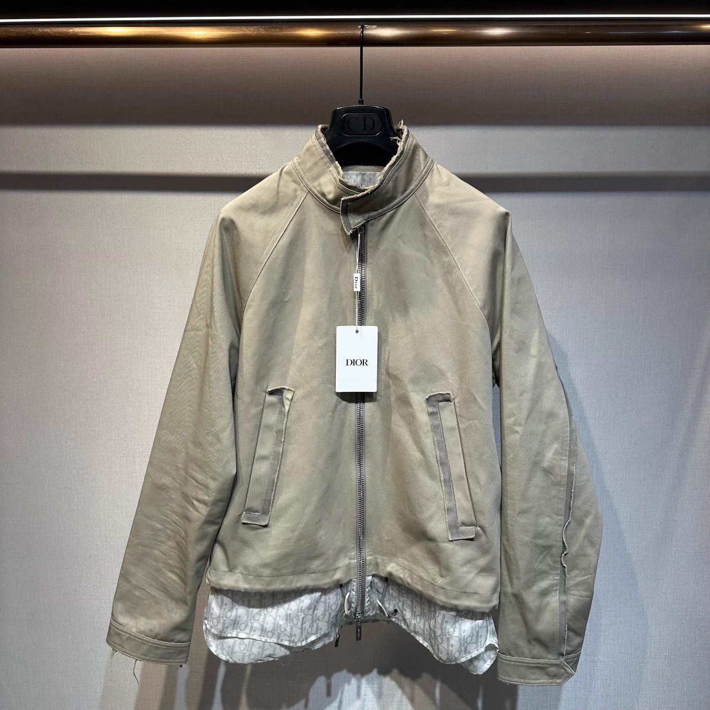 Dior Dior Oblique Print Silk-Lined Layered Zip Jkt 46 Size US S / EU 44-46 / 1 - 1 Thumbnail