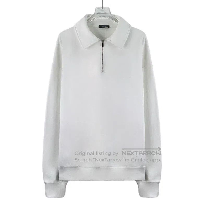 Other Dior White logo letter embroidery cotton lapel half-zipper Size US S / EU 44-46 / 1 - 1 Thumbnail