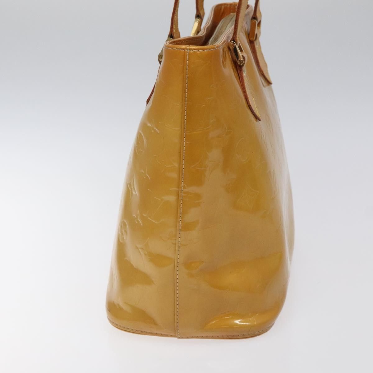 Louis Vuitton LOUIS VUITTON Monogram Vernis Houston Hand Bag Beige M91004 Size ONE SIZE - 4 Thumbnail