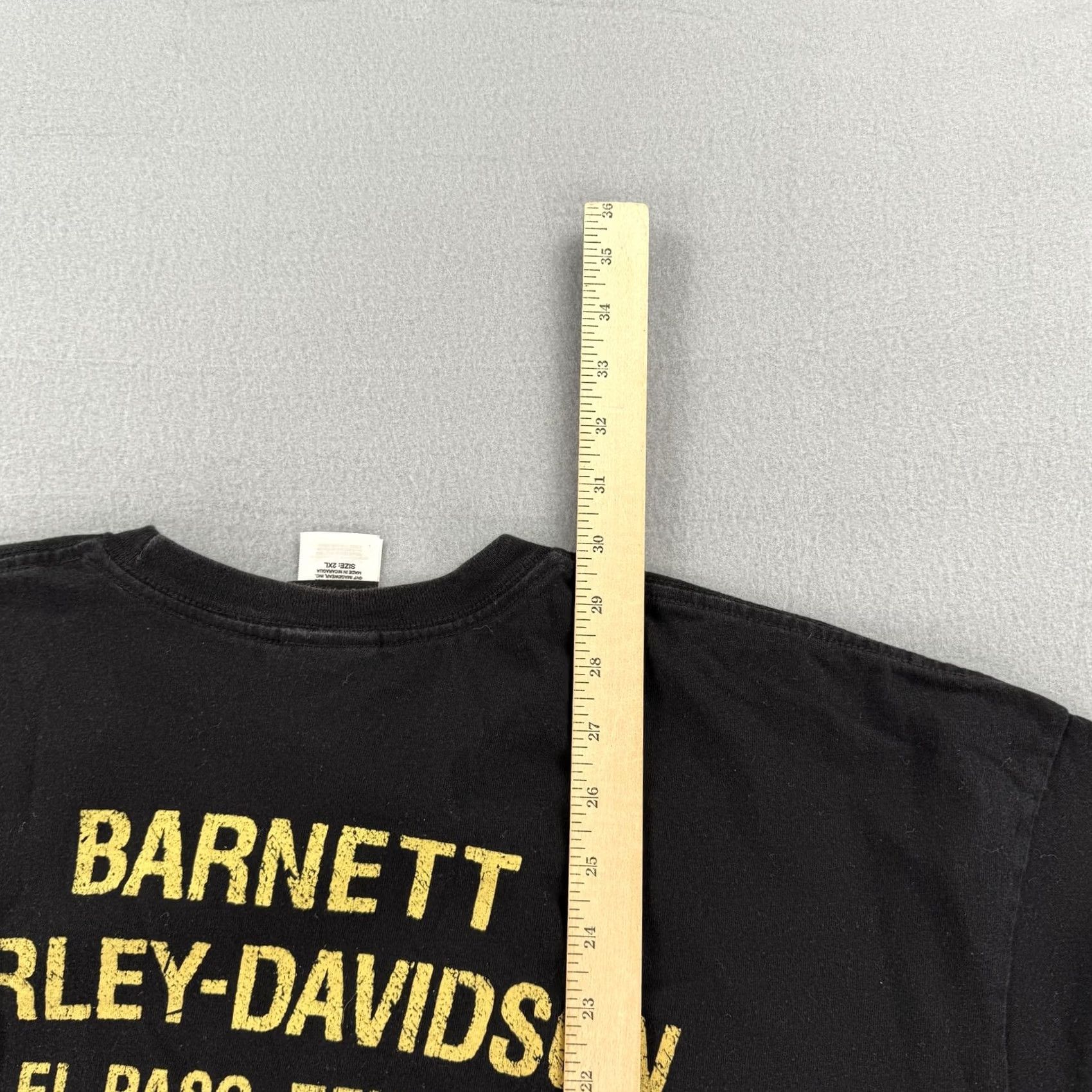 Harley Davidson Harley-Davidson Shirt Mens 2XL Black Graphic Tee Barnett El Paso Texas Motorcycle USA Shirt Mens 2XL Graphic Print Ladies? Size US XXL / EU 58 / 5 - 6 Thumbnail