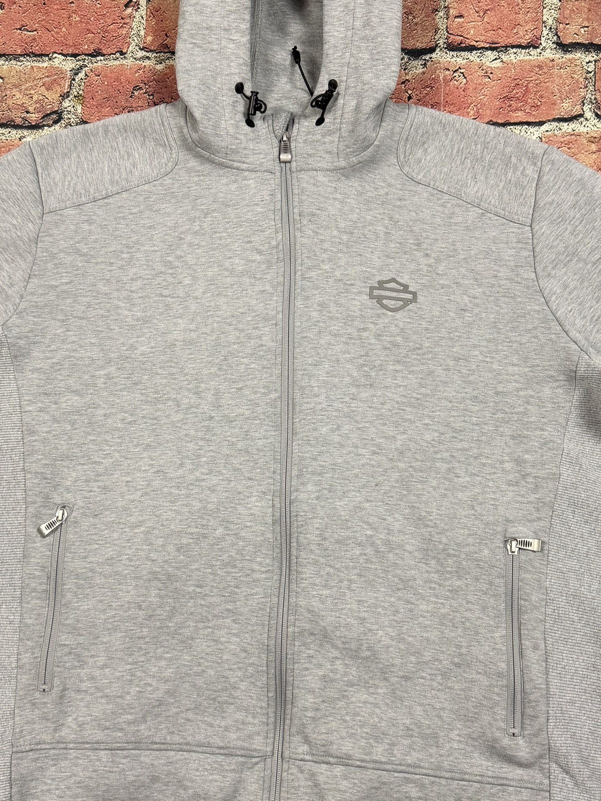 Harley Davidson Harley-Davidson Men's Rib-Knit Zip Up Hoodie Sweatshirt 3XL Size US XXL / EU 58 / 5 - 9 Thumbnail