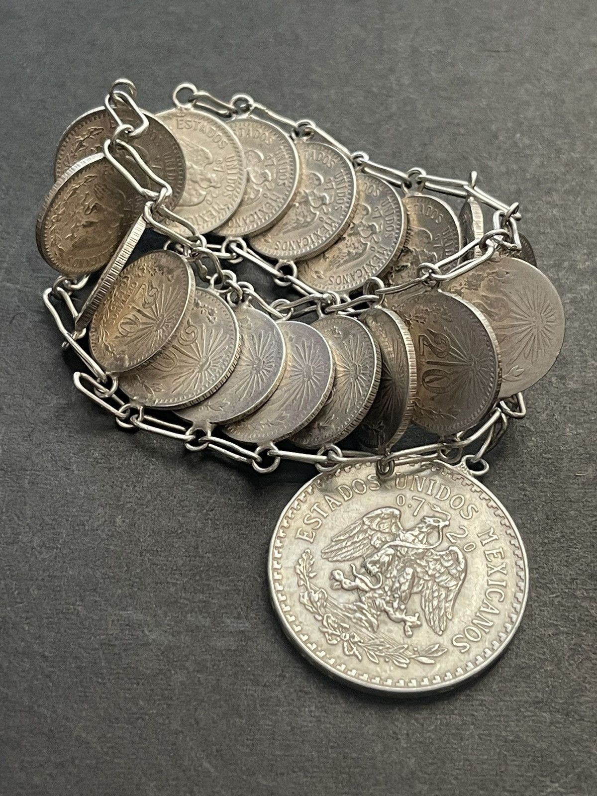 Vintage Mexico silver bracelet Size ONE SIZE - 3 Thumbnail