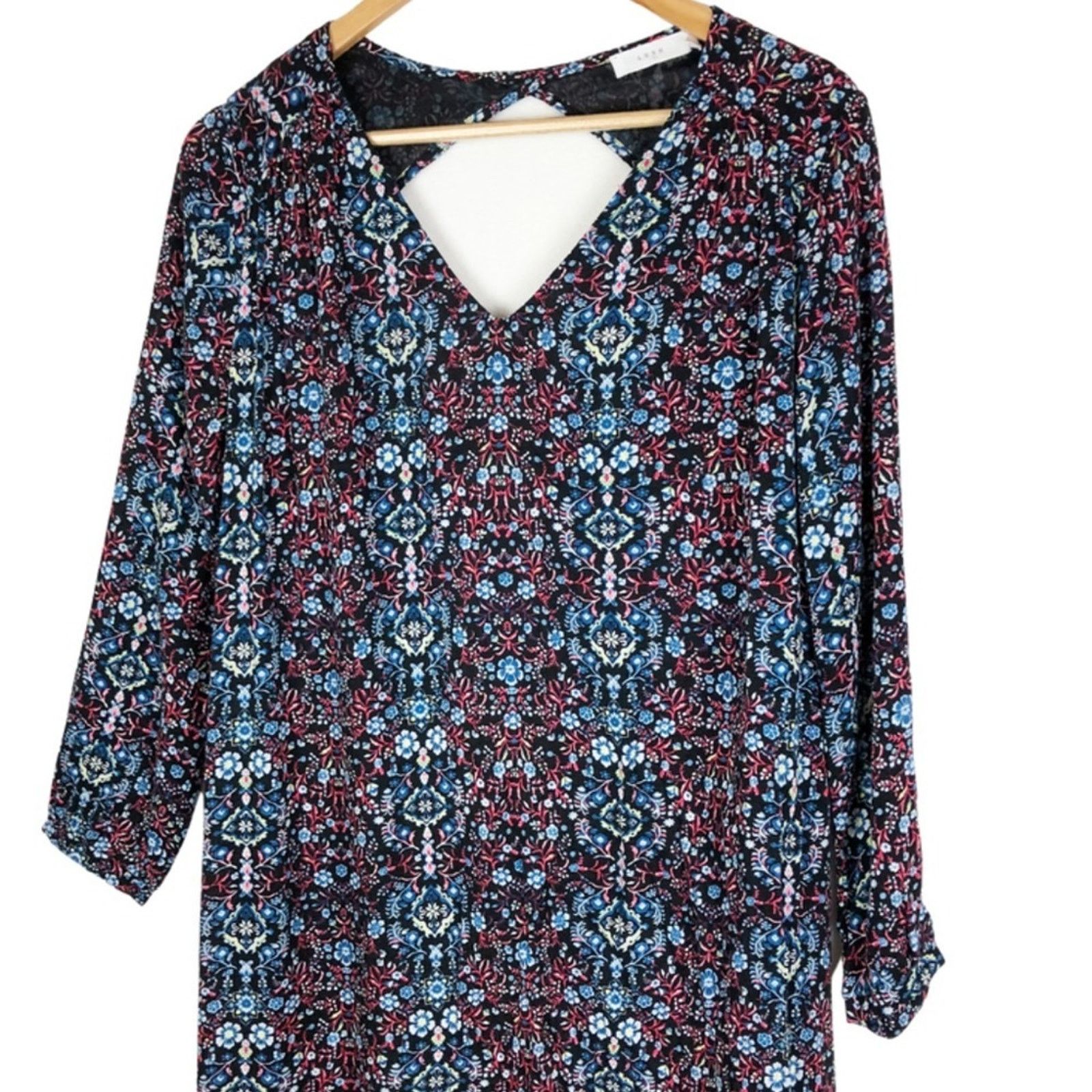 Nordstrom Lush Women’s Floral Back Cut Out Mini Boho Patterned Dress Size S / US 4 / IT 40 - 12 Thumbnail