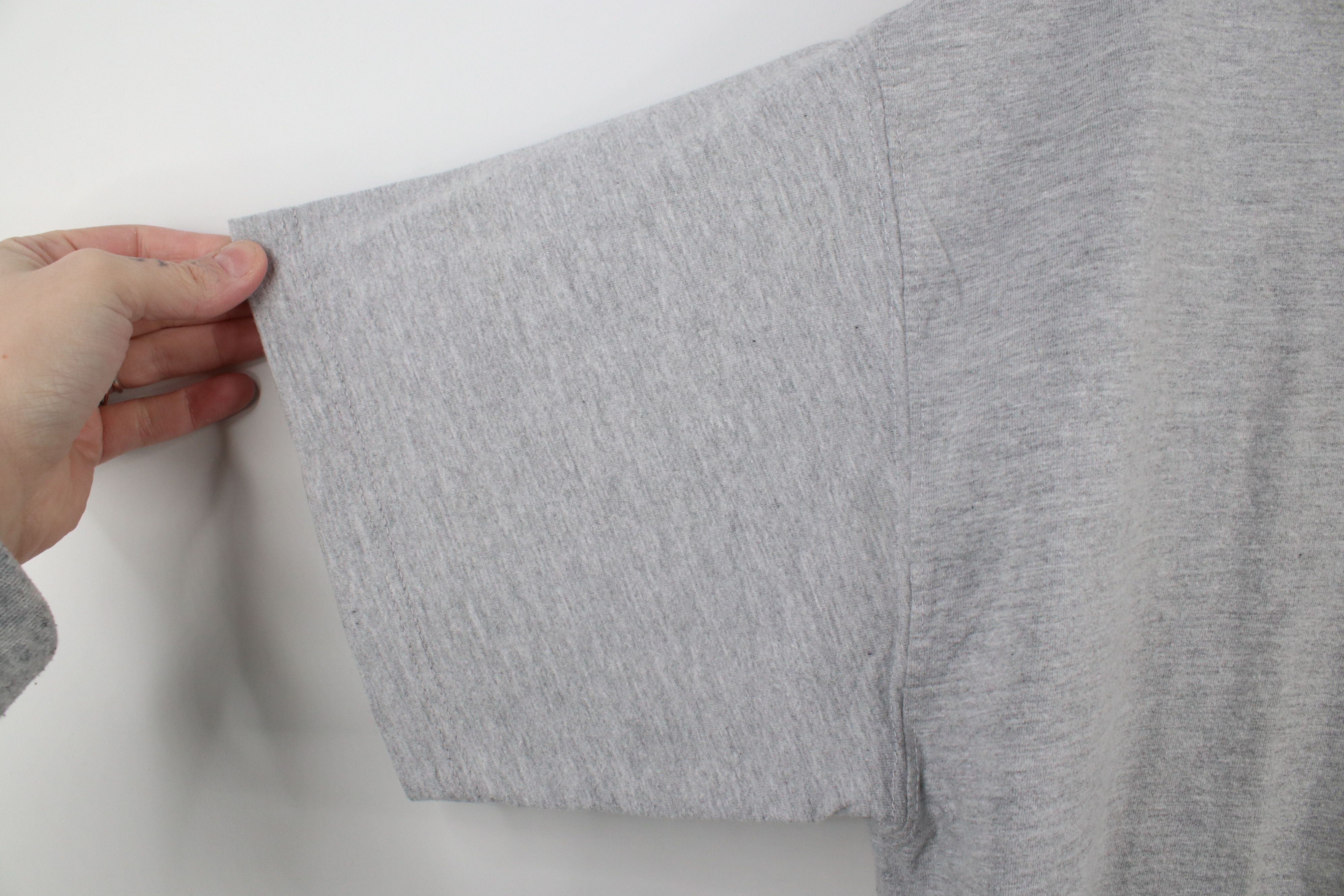Vintage Vintage 90s Streetwear Blank Heavy Cotton T-Shirt Gray Size US L / EU 52-54 / 3 - 5 Thumbnail