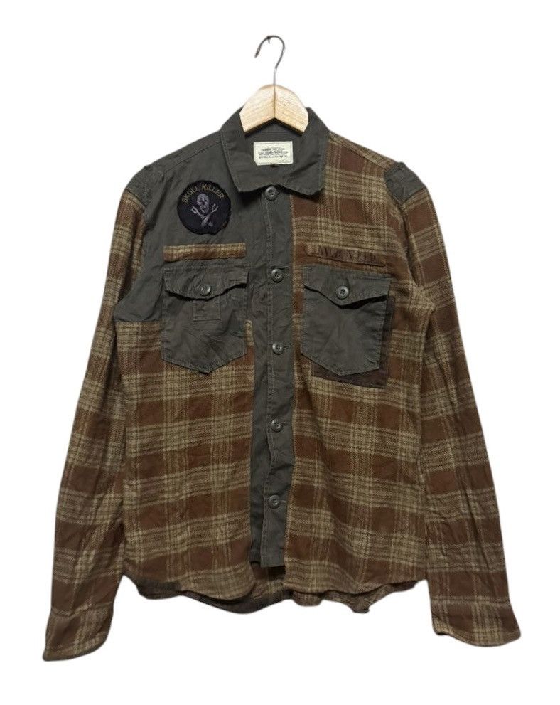 Avirex Avirex LTD. Cotton Flanel Hybrid Reconstruct Shirt Size US M / EU 48-50 / 2 - 1 Thumbnail