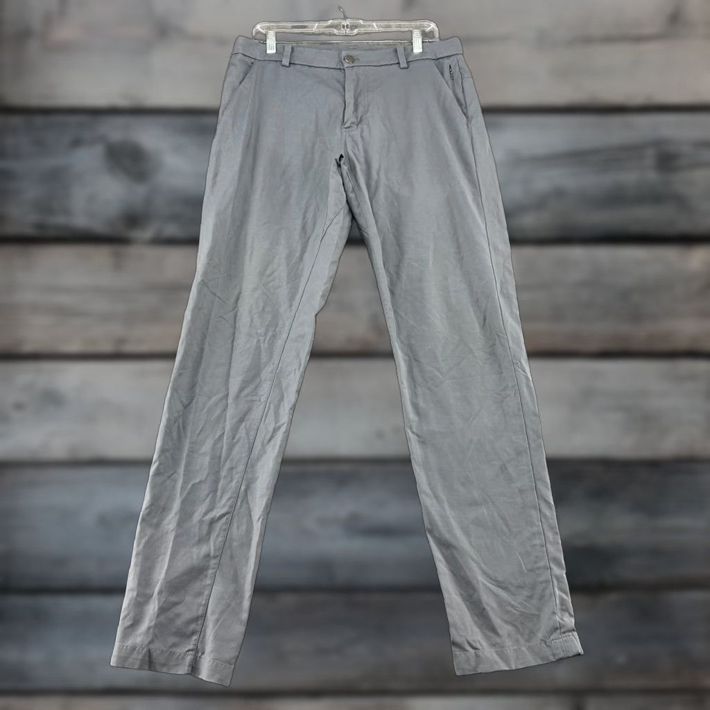 Lululemon Lululemon Pants Mens 32x33 Gray Chino Flat Front Straight Leg Nylon Polyester Pocket 5-Pocket Design For Casual Wear Size US 32 / EU 48 - 1 Thumbnail