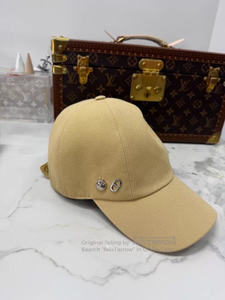 Hermes Hermes size 59 Pig Nose Shell Button Khaki Baseball Cap Size ONE SIZE - 2 Thumbnail
