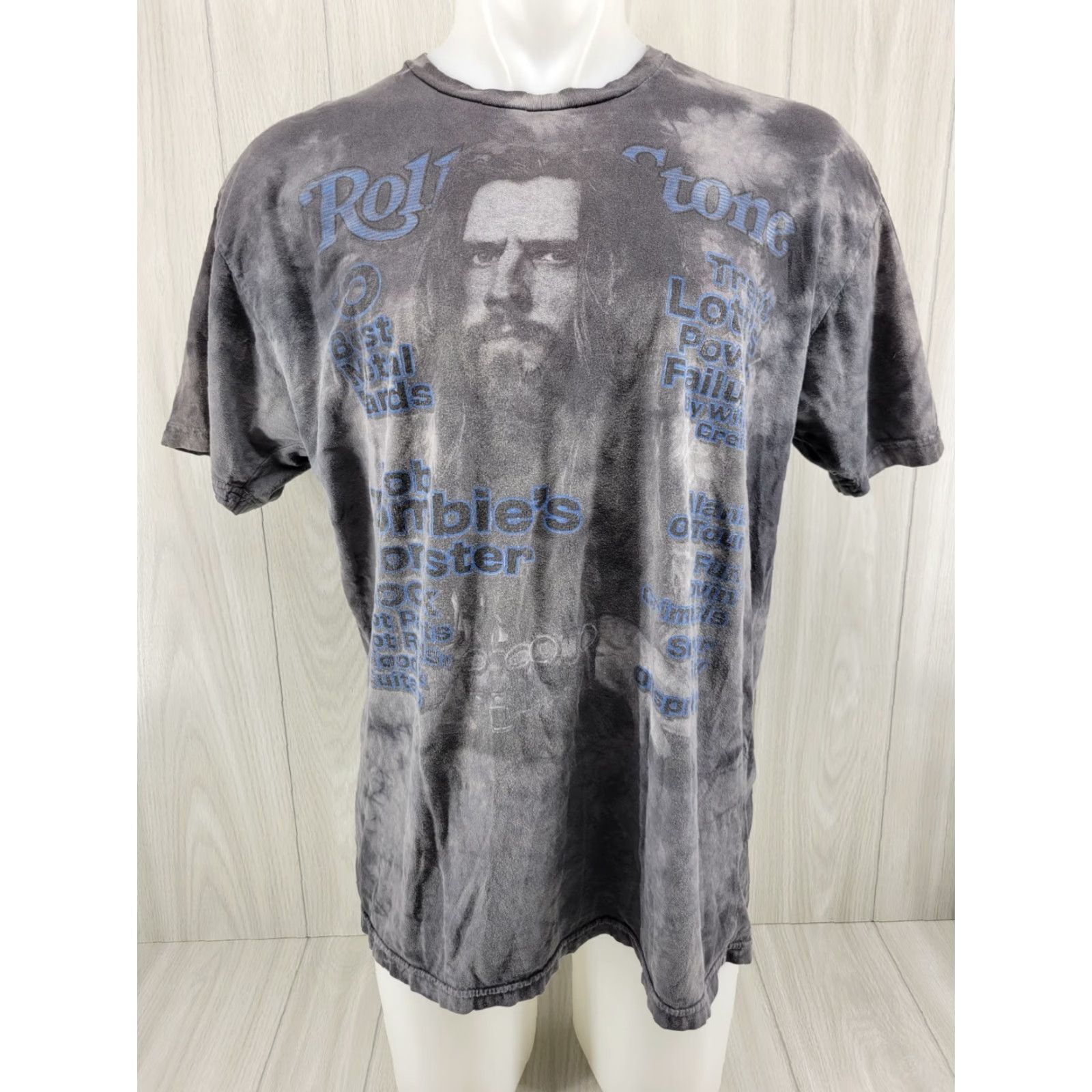 Vintage Rolling Stones Rob Zombie Shirt XL Gray Mens Short Sleeve T-Shirt Size US XL / EU 56 / 4 - 2 Thumbnail