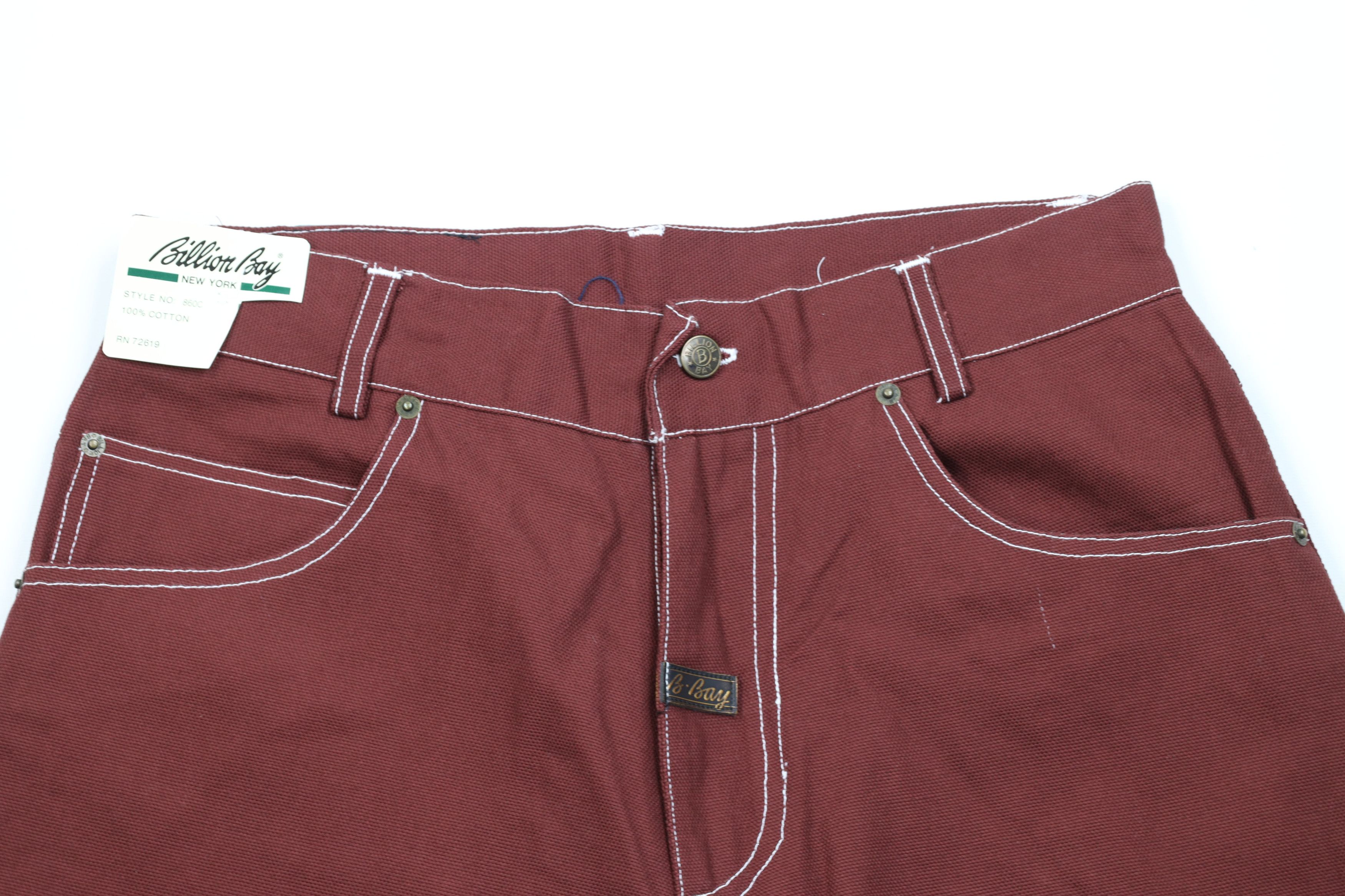 Vintage Deadstock Vintage 90s Streetwear Canvas Shorts Red Cotton Size US 32 / EU 48 - 2 Thumbnail