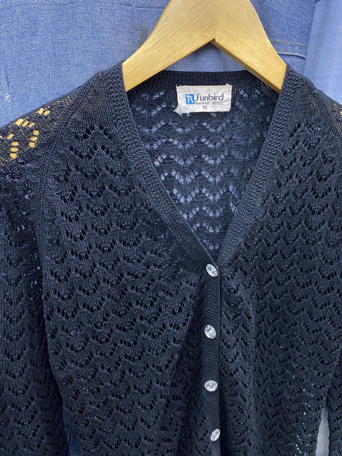 Beauty Beast × Le Grande Bleu (L.G.B.) Y2K 2000s nagasakiya japan open knit fishnet cardigan Size S / US 4 / IT 40 - 10 Thumbnail