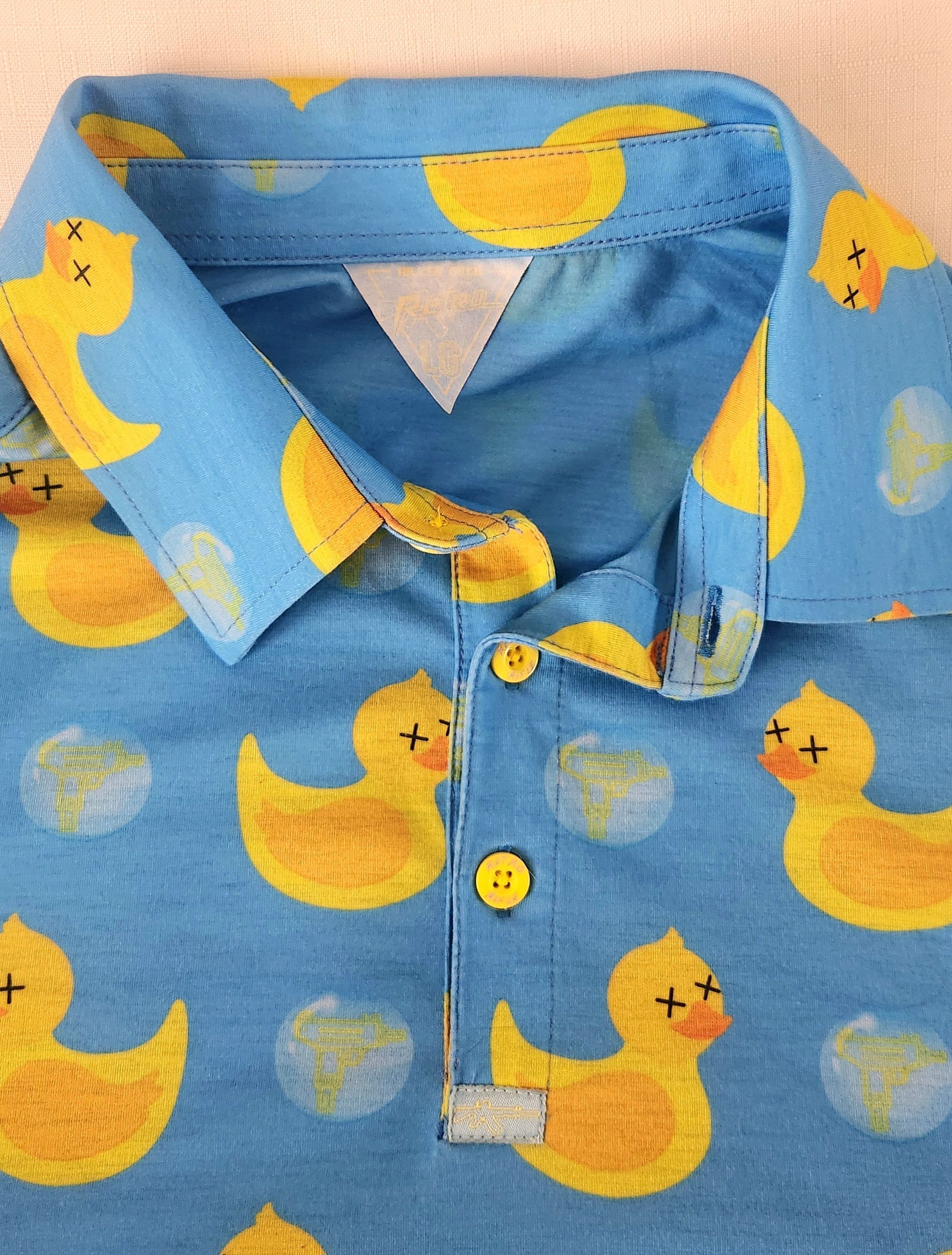 Other Retro Rifle Men's SZ Large AOP Killer Duck Peformance Polo Size US L / EU 52-54 / 3 - 5 Thumbnail