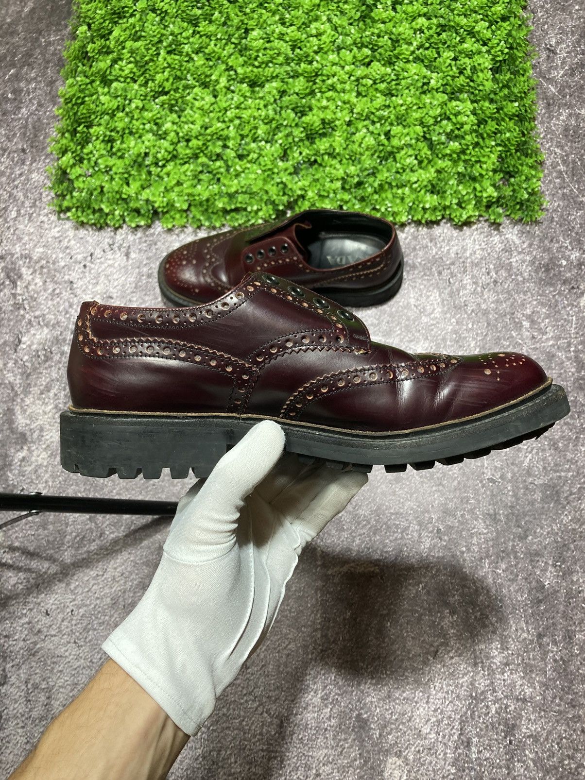 Prada PRADA Leather Brogue Shoes Commando Derby UK7.5 EU41 US8.5 Size US 8.5 / EU 41-42 - 4 Thumbnail