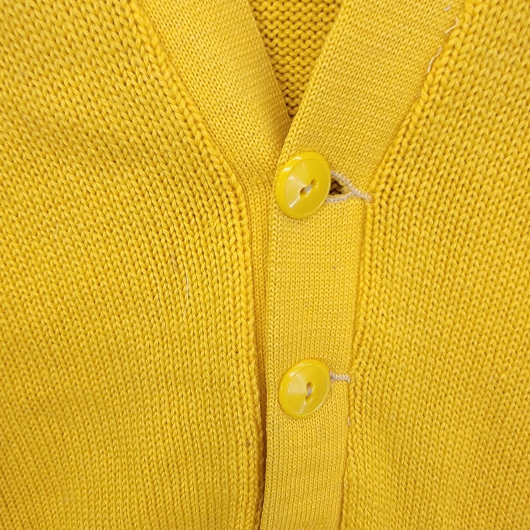 Vintage VINTAGE Milwaukee Sporting Goods Mustard Yellow Knit Cardigan Sweater Varsity Men M Yellow Sports Cardigan Mens Knit Cardigan Vintage Size US M / EU 48-50 / 2 - 6 Thumbnail