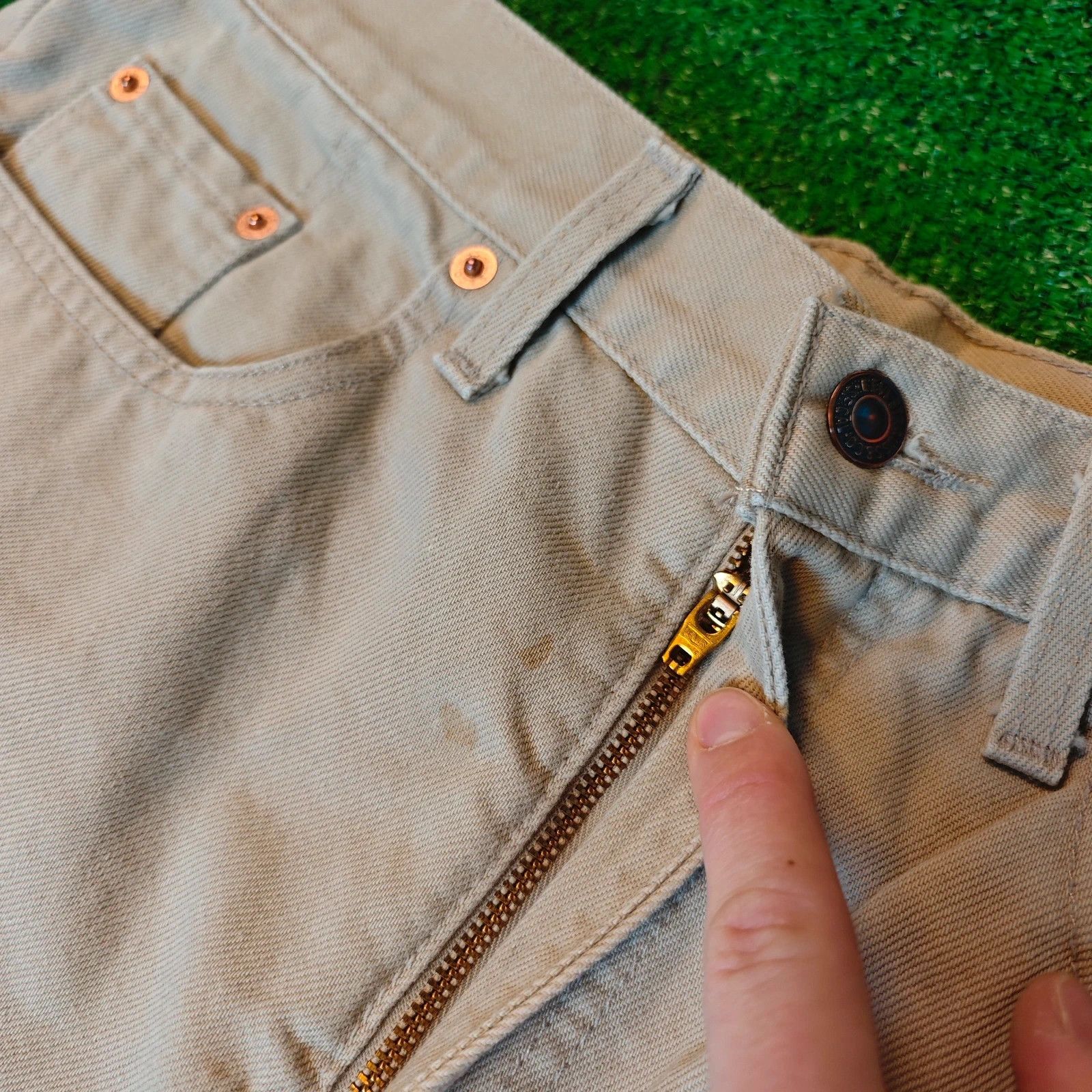 Levi's Vintage Clothing Vinatge Levi's 615 Jeans Mens 34x34 Beige straight 90s Size US 34 / EU 50 - 5 Thumbnail