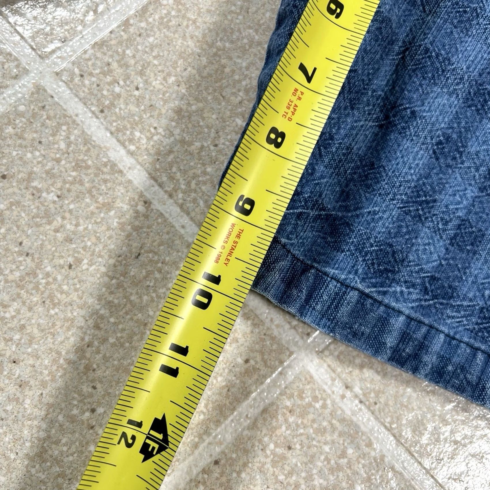 No Fear VINTAGE No Fear Denim Shorts Grunge Checkerboard M Blue Men Waist 12in Inseam 10in Size US 31 - 7 Thumbnail