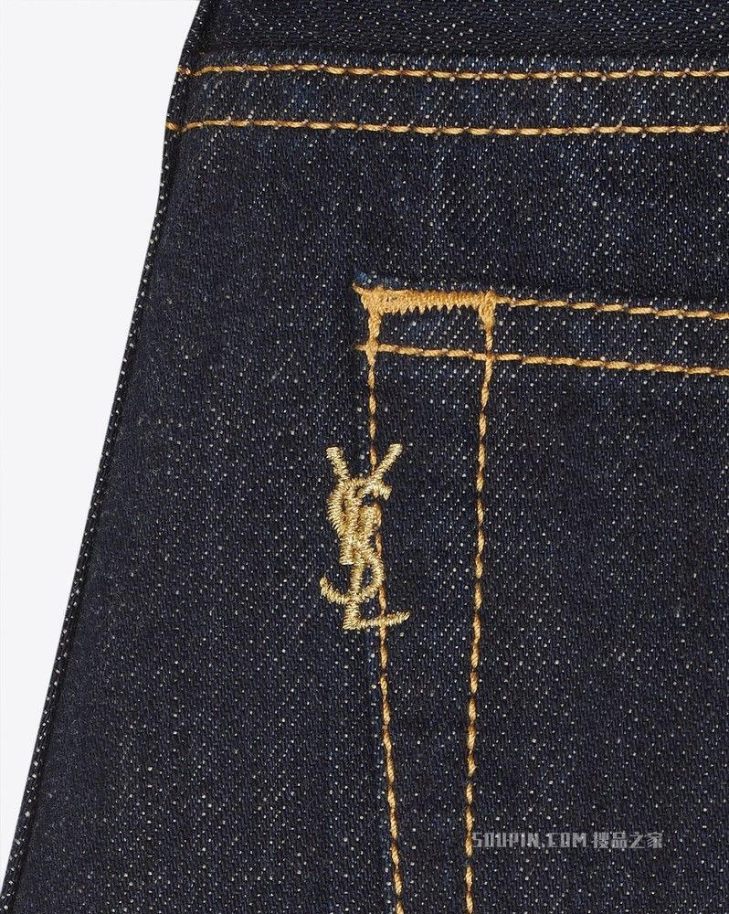Saint Laurent Paris o1s1wg110425 688488 Venice Jeans In Deep Rinse Denim Blue Size 28" / US 6 / IT 42 - 4 Thumbnail