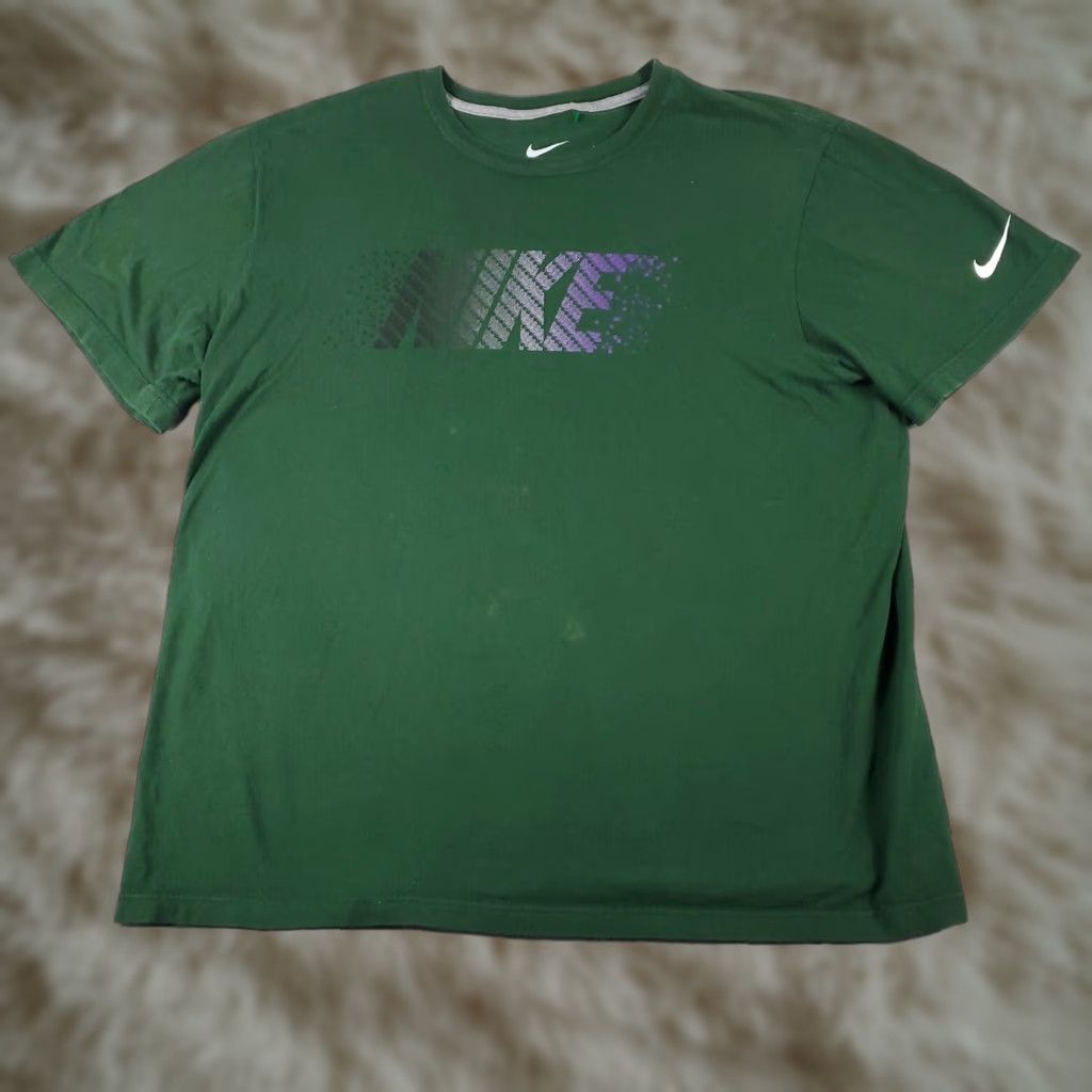Nike Nike T Shirt Mens 2XL Green Swoosh Casual Short Sleeve Adult Size US XXL / EU 58 / 5 - 1 Thumbnail