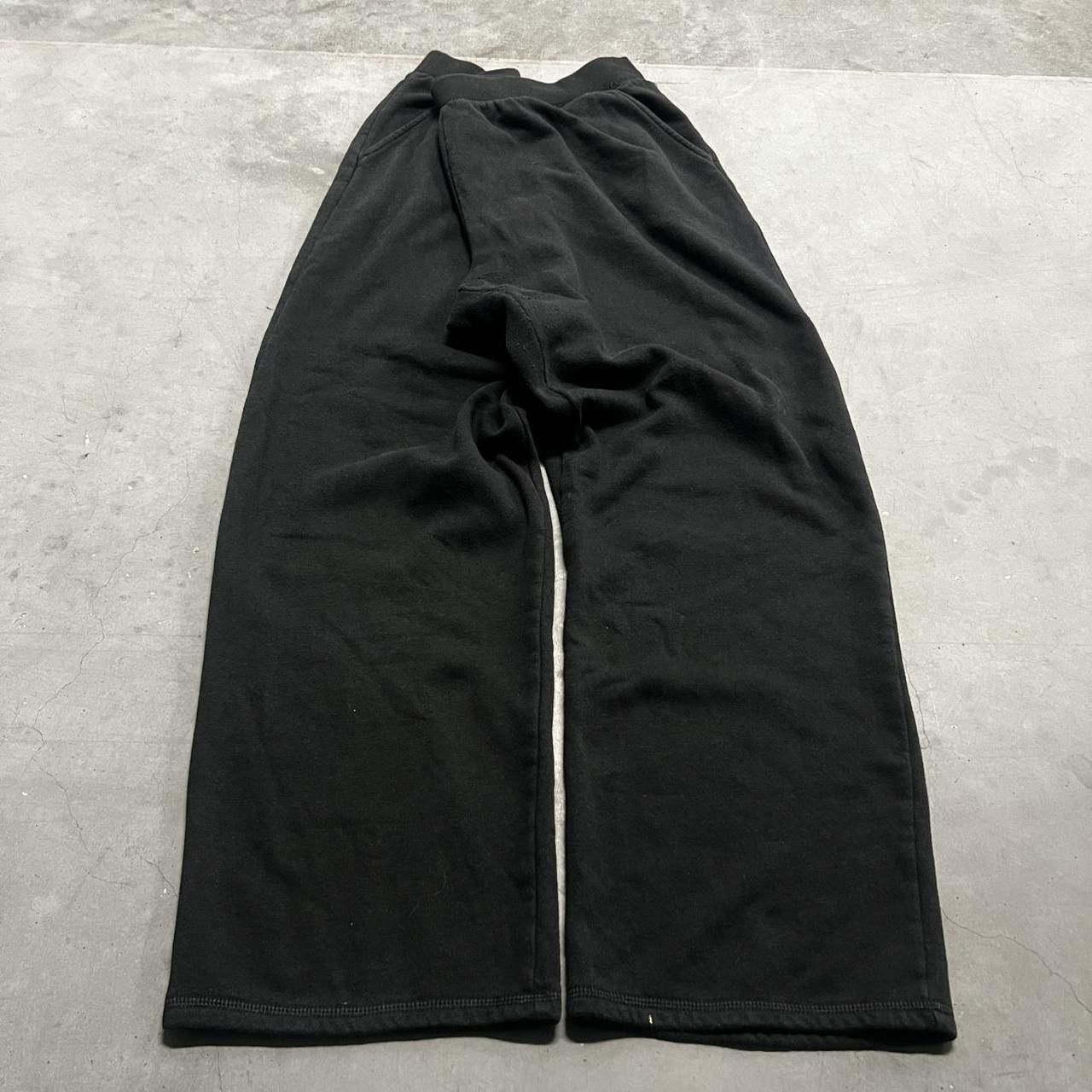 Japanese Brand × Vintage Vintage Y2K/2000s Baggy Black Sweatpants With Pockets! Size US 38 / EU 54 - 3 Thumbnail