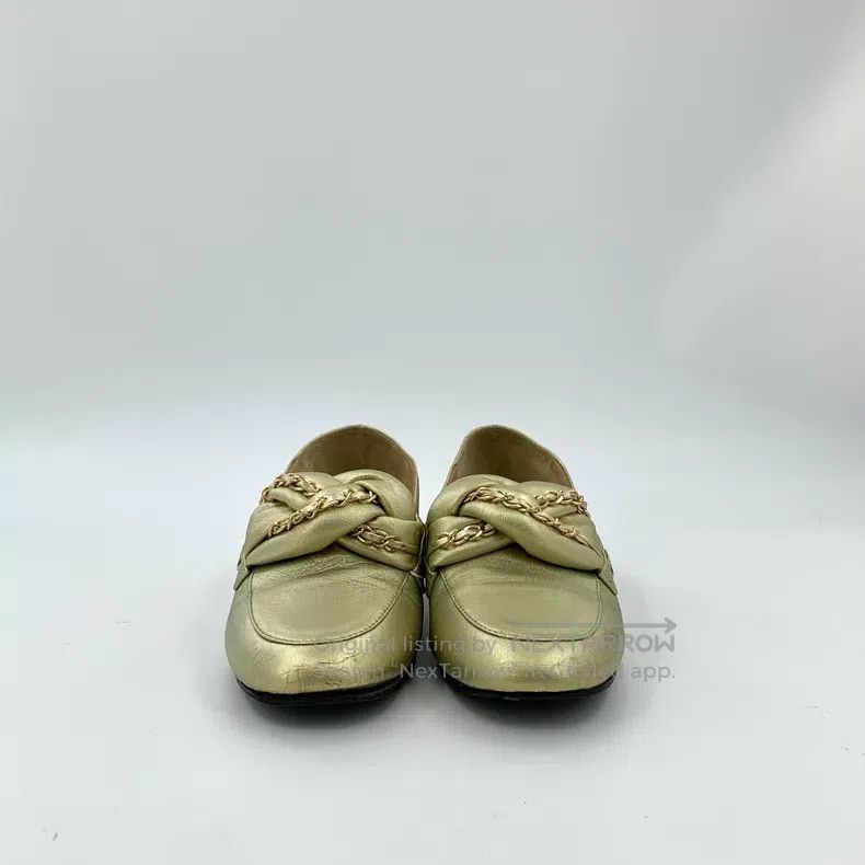 Chanel Chanel Golden hemp chain casual flat loafers Size US 5.5 / IT 35.5 - 3 Thumbnail