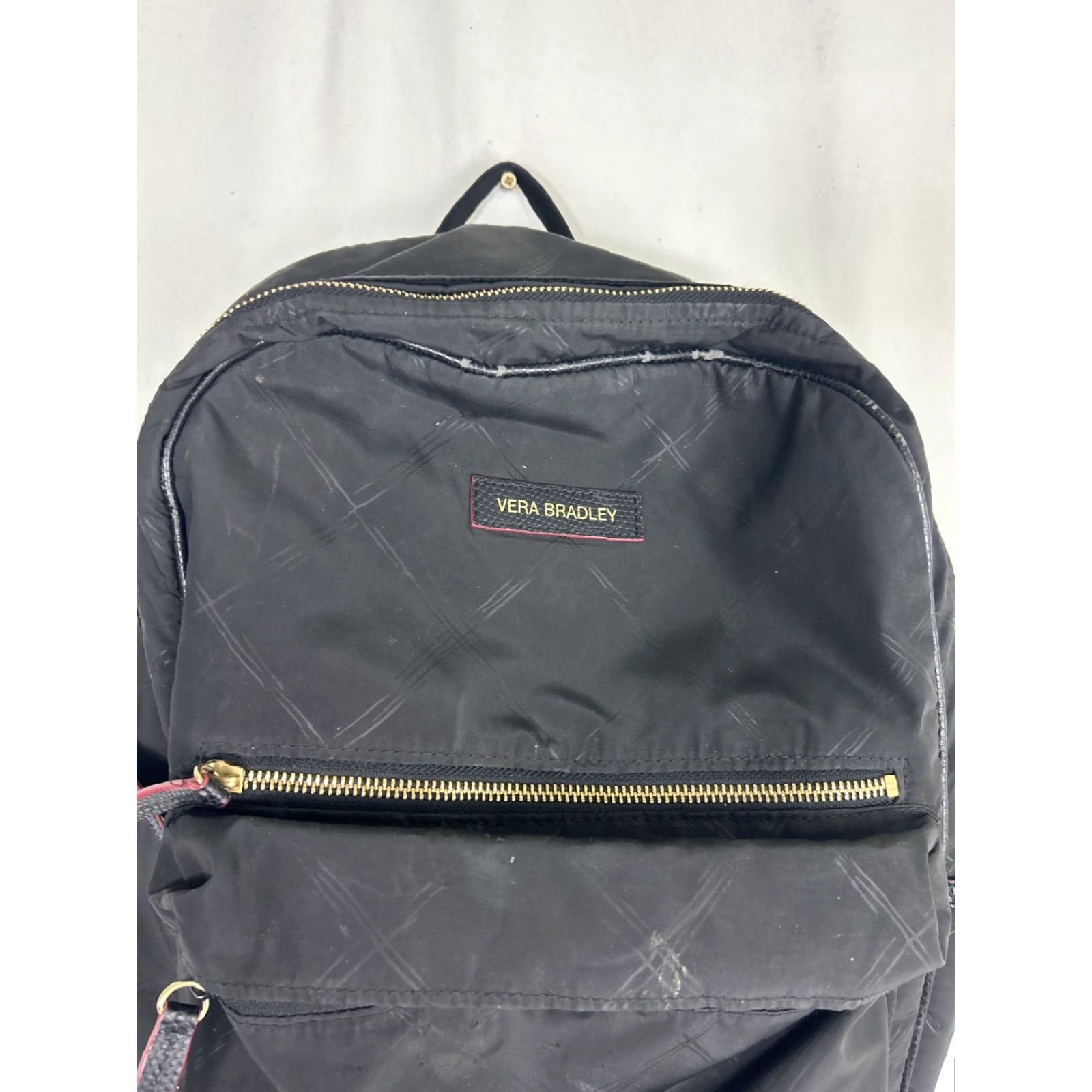 Vera Bradley Vera Bradley Backpack Women School Black 14.5x11.5x5 Polyester Signs Of Wear Women's Backpack Size ONE SIZE - 5 Thumbnail