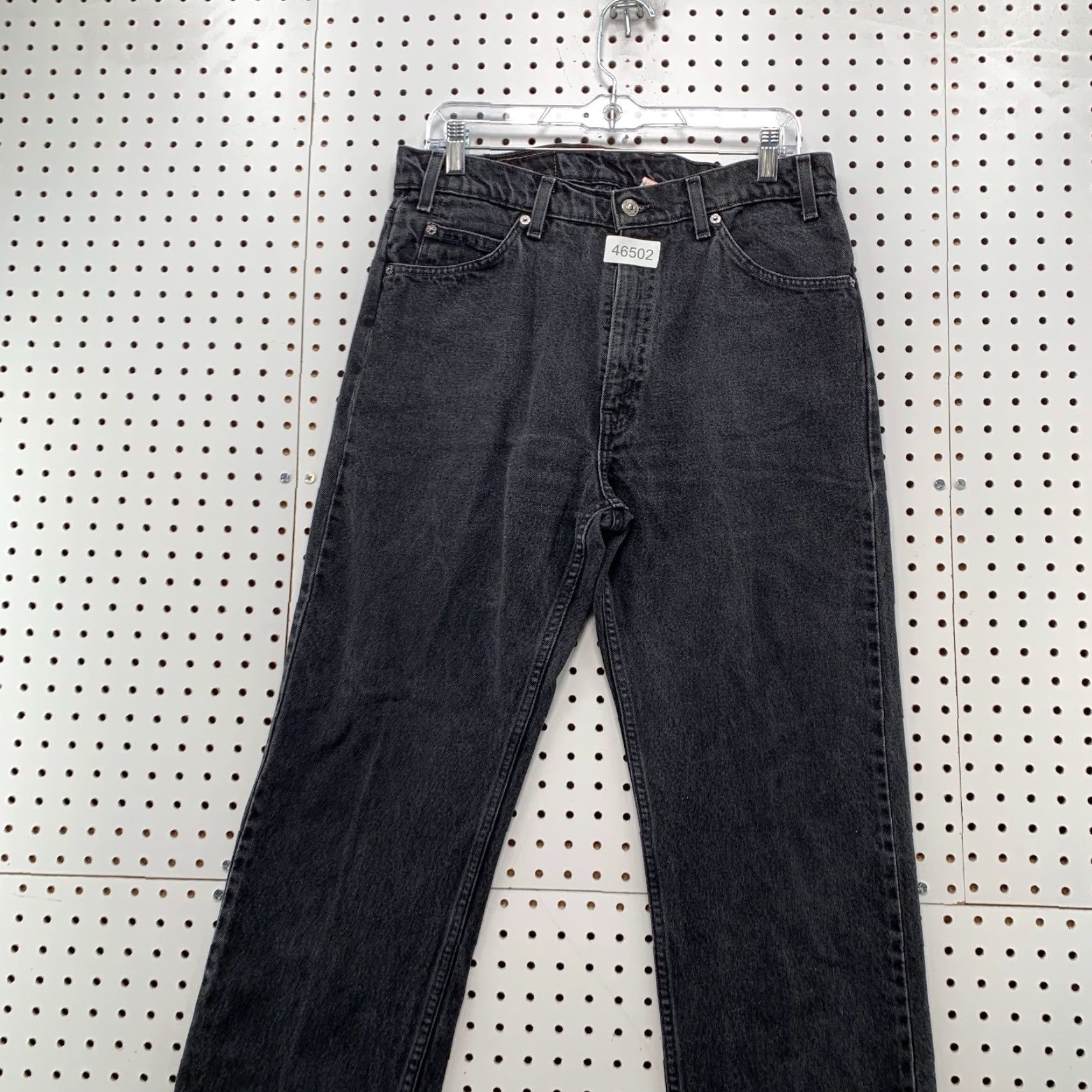 Levi's VINTAGE Levi's 505 Jeans 33x30 Black Denim 90s 5-Pocket Mens Regular Jeans 30 Inseam 34x30 Tag 90s Orange Tag Size US 33 - 5 Thumbnail