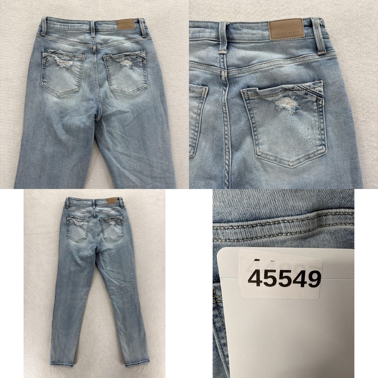 Buckle Black Buckle Black Jeans Womens 27 Light Wash Distressed Mom Jean High Rise Grunge Y2K Size 27" / US 4 / IT 40 - 9 Thumbnail
