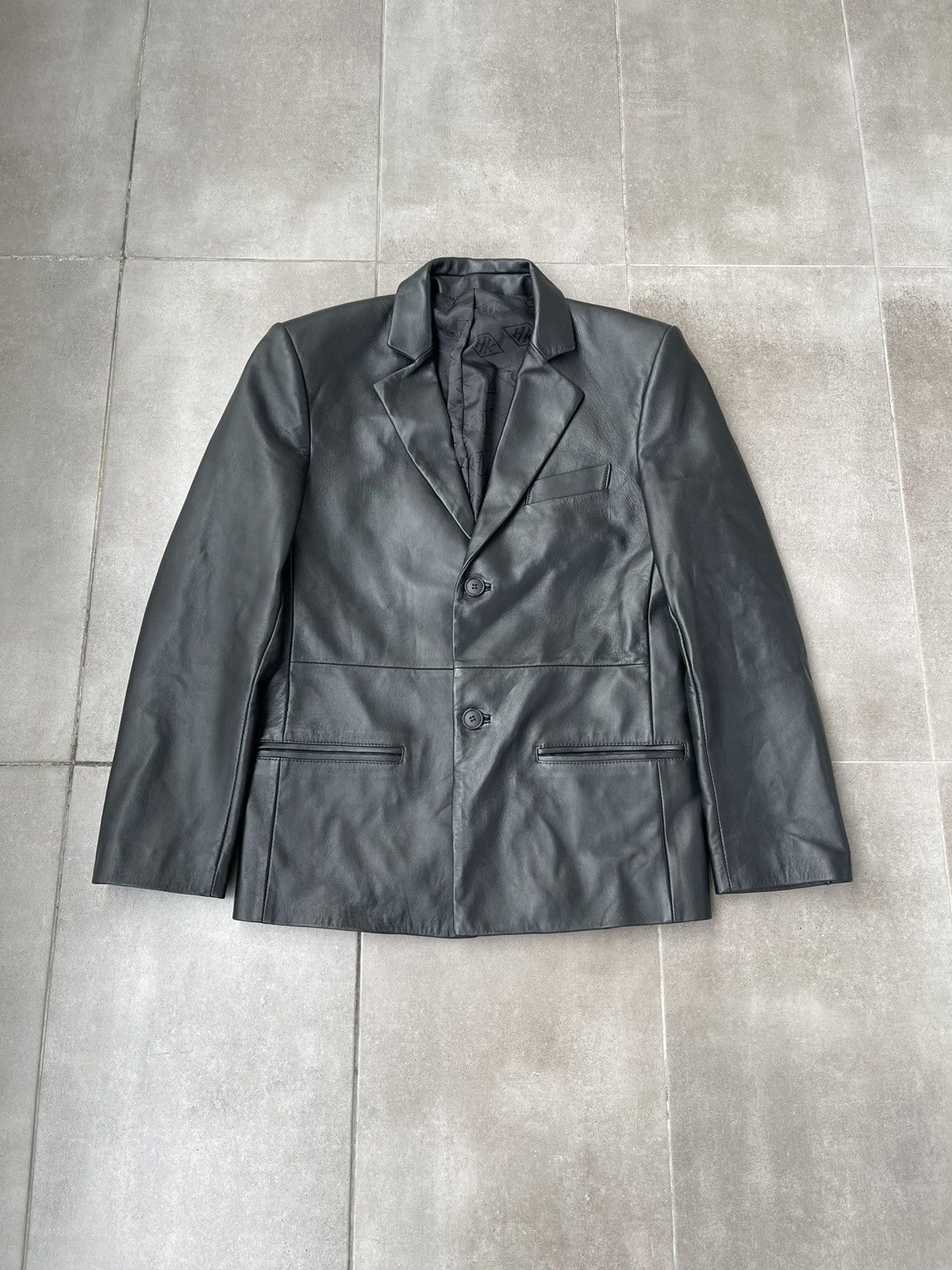 Han Kjobenhavn !DS! FW22 Han Kjobenhavn Black Leather Blazer Jacket Size 36R - 7 Thumbnail