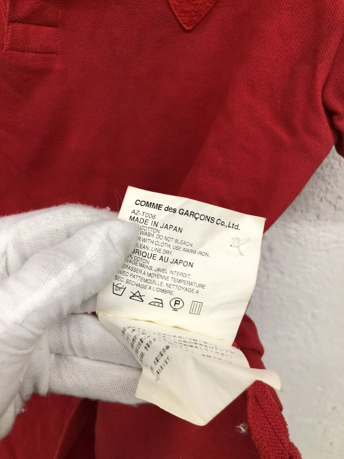 Comme des Garcons PLAY Comme Des Garçons PLAY red Polo size L F3 Size US L / EU 52-54 / 3 - 5 Thumbnail