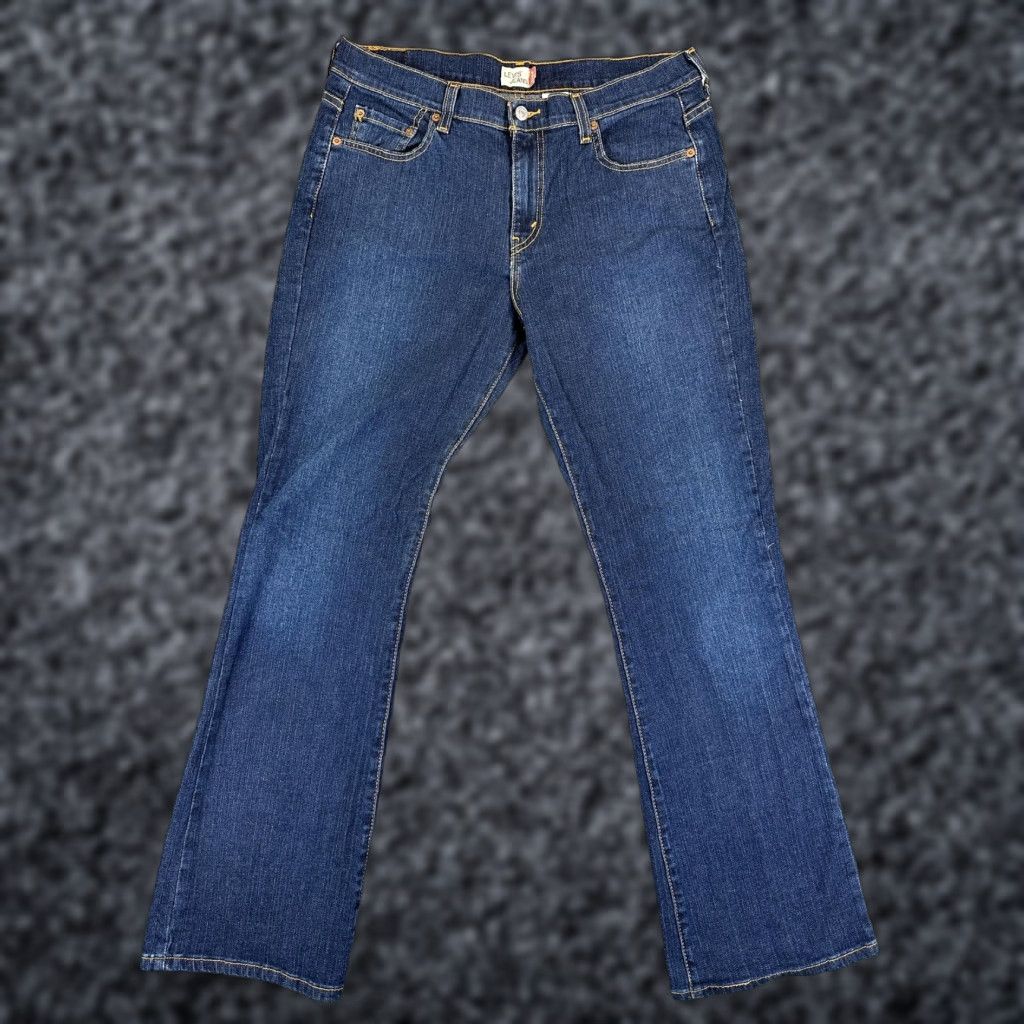 Levi's Levi's 515 Boot Cut Jeans Womens 12M Blue Dark Wash Mid Rise Stretch Denim Size 34" / US 12 / IT 48 - 1 Thumbnail
