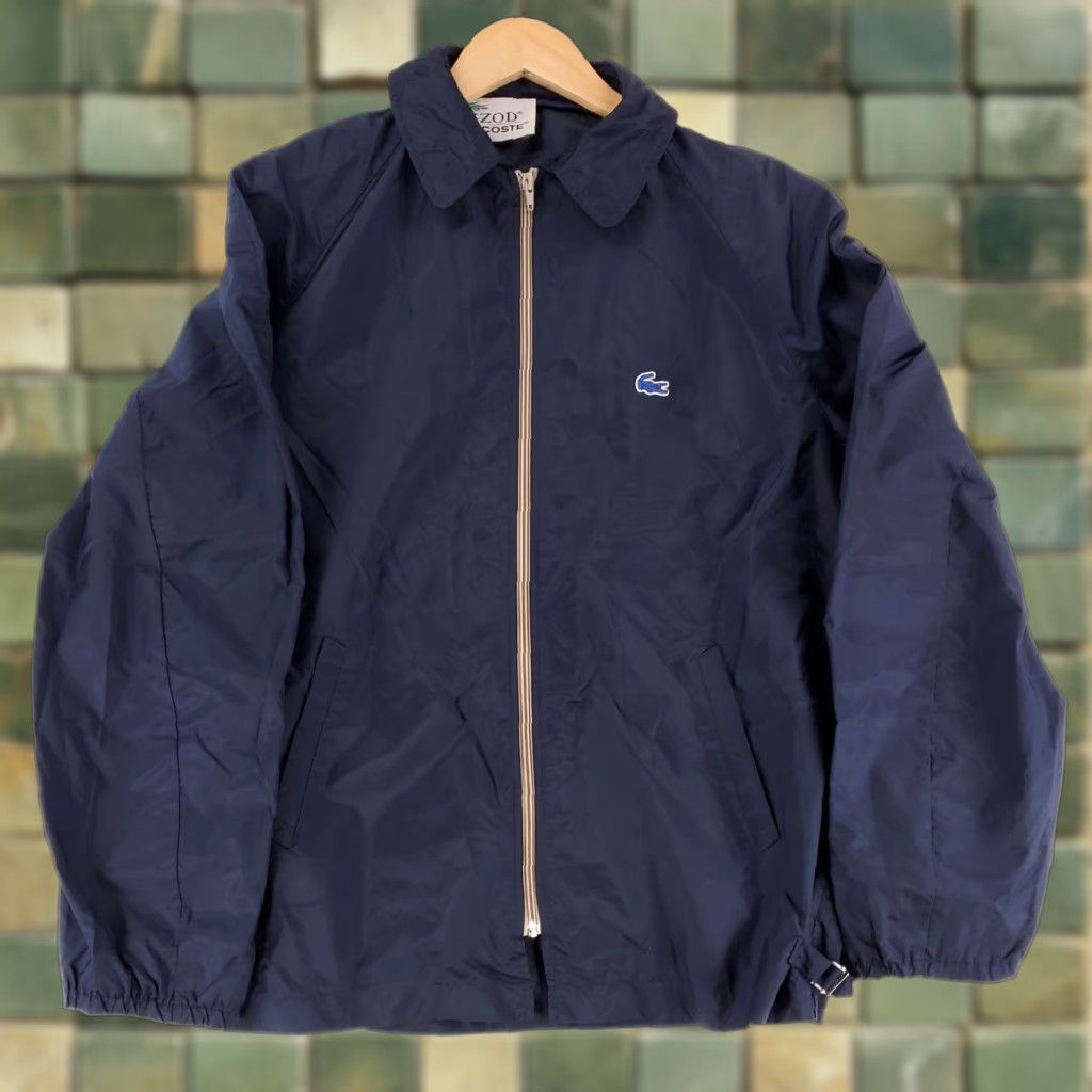 Izod VINTAGE Izod Lacoste Windbreaker Jacket Nylon Full Zip Blue Mens M 60s 70s Size US M / EU 48-50 / 2 - 1 Thumbnail