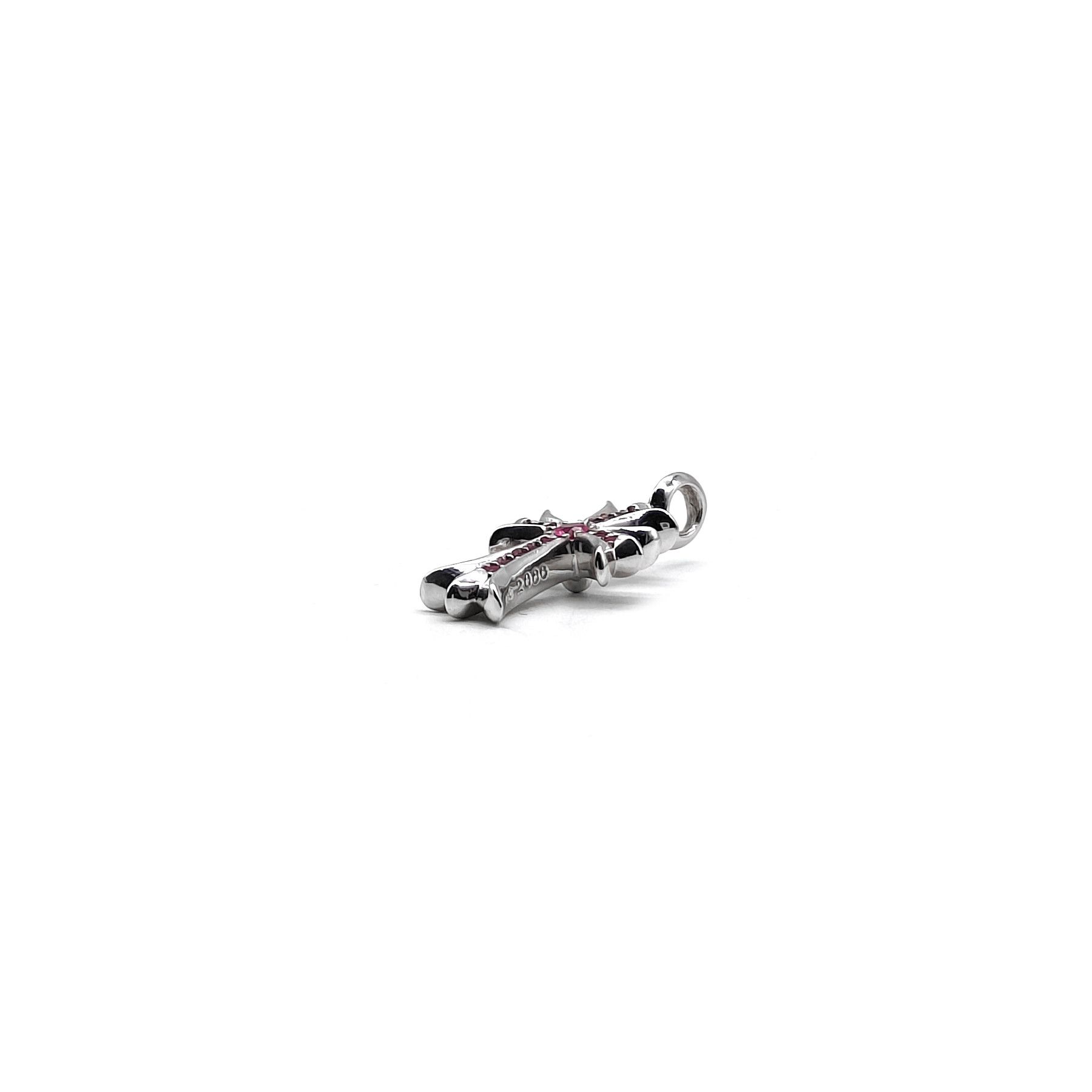 Chrome Hearts Chrome Hearts 18K White Gold Pink Saph Tiny Charm Pendant Size ONE SIZE - 3 Thumbnail