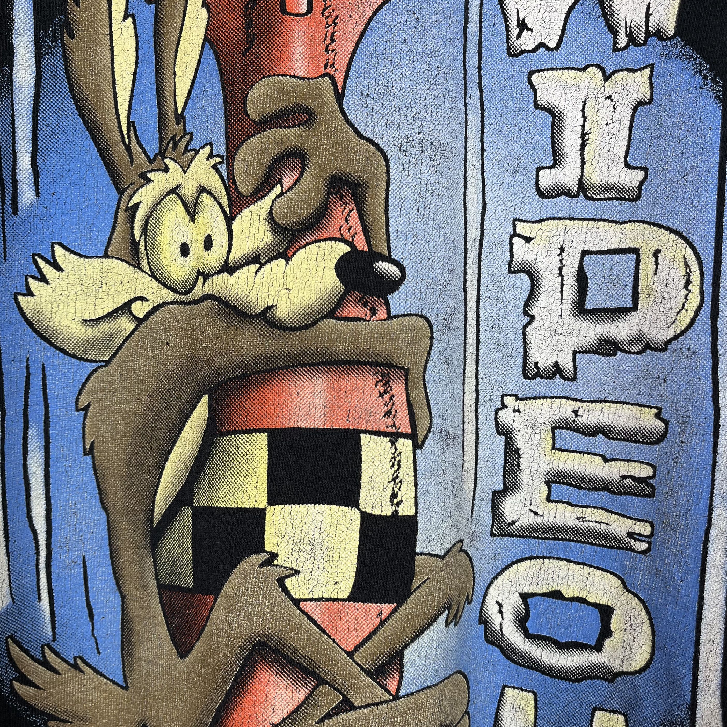 Warner Bros Vintage Warner Bros Wile E Coyote Cartoon T Shirt 1998 Size US L / EU 52-54 / 3 - 11 Thumbnail