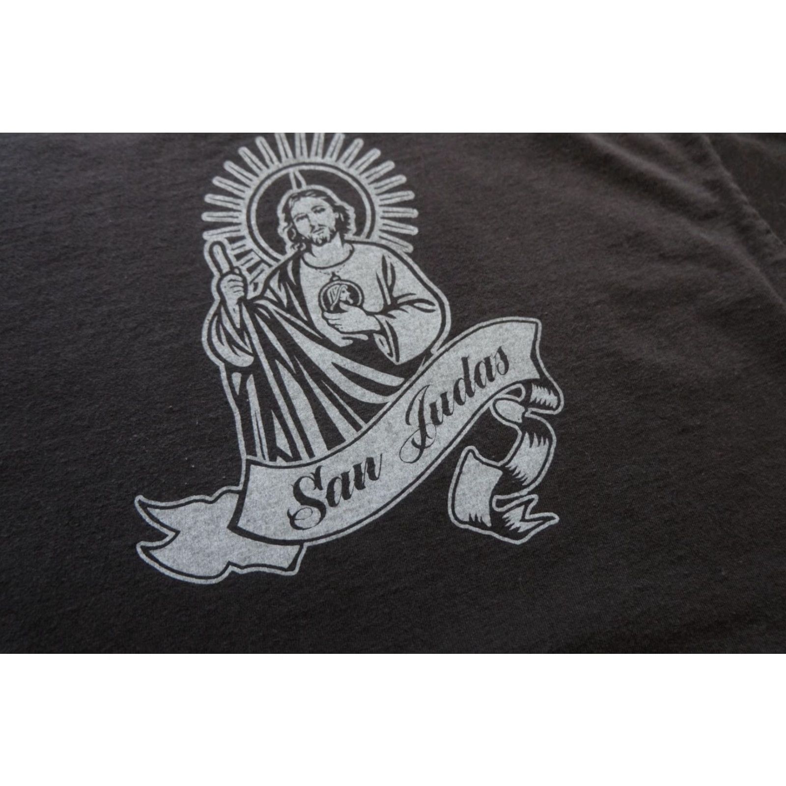 Vintage VINTAGE Shaka Wear SAN JUDAS ST JUDE VTG Y2K HEAVYWEIGHT COTTON BLACK GRAPHIC T-SHIRT Mens SZ L Size US L / EU 52-54 / 3 - 7 Thumbnail