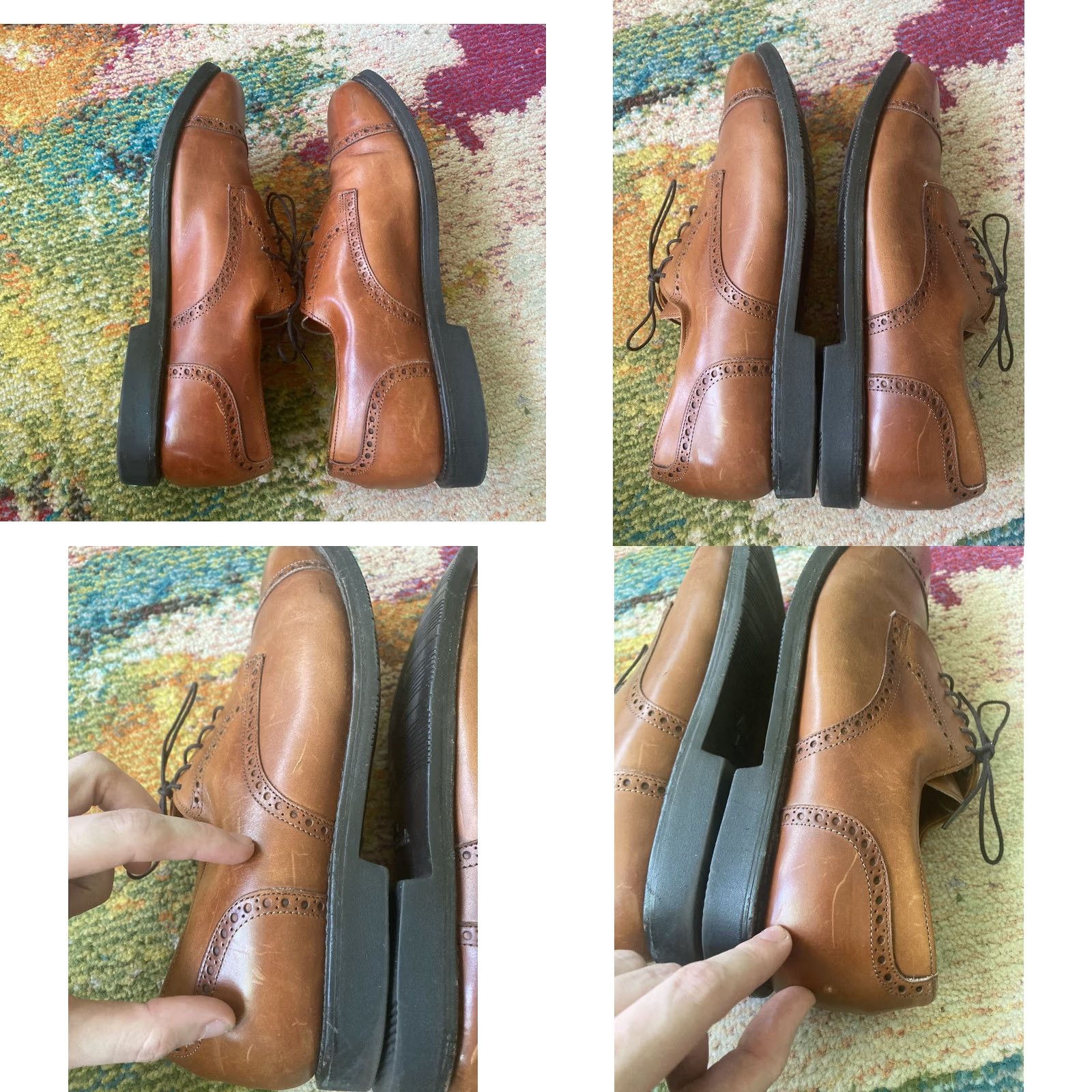 Allen Edmonds Allen Edmonds Benton Cap Toe Oxford Brown Leather Shoes Mens Size 10.5 D Size ONE SIZE - 8 Thumbnail