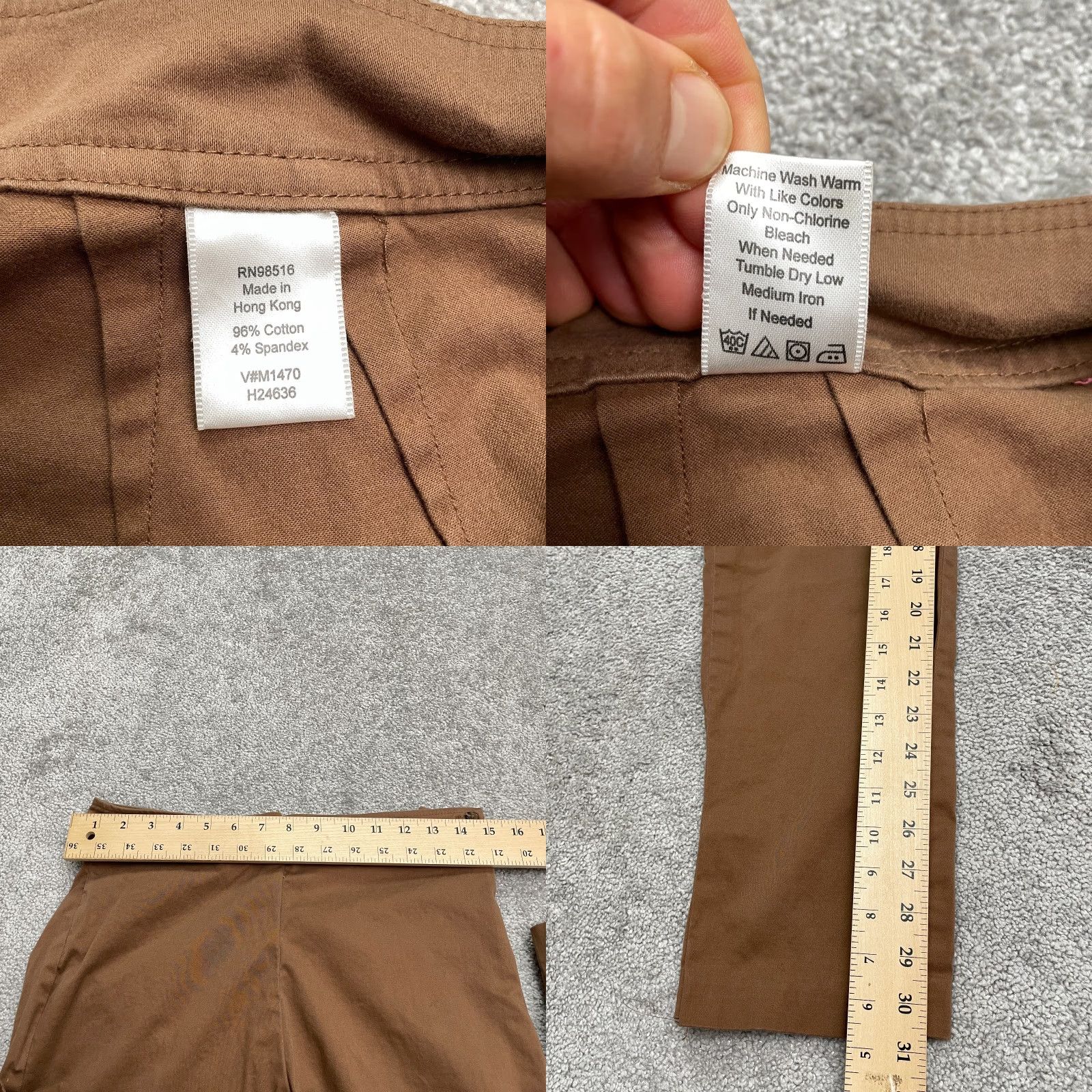 Coldwater Creek VINTAGE Coldwater Creek Women’s Chino Pants Straight Leg 10 Brown City Preppy Casual Office Size 32" / US 10 / IT 46 - 8 Thumbnail
