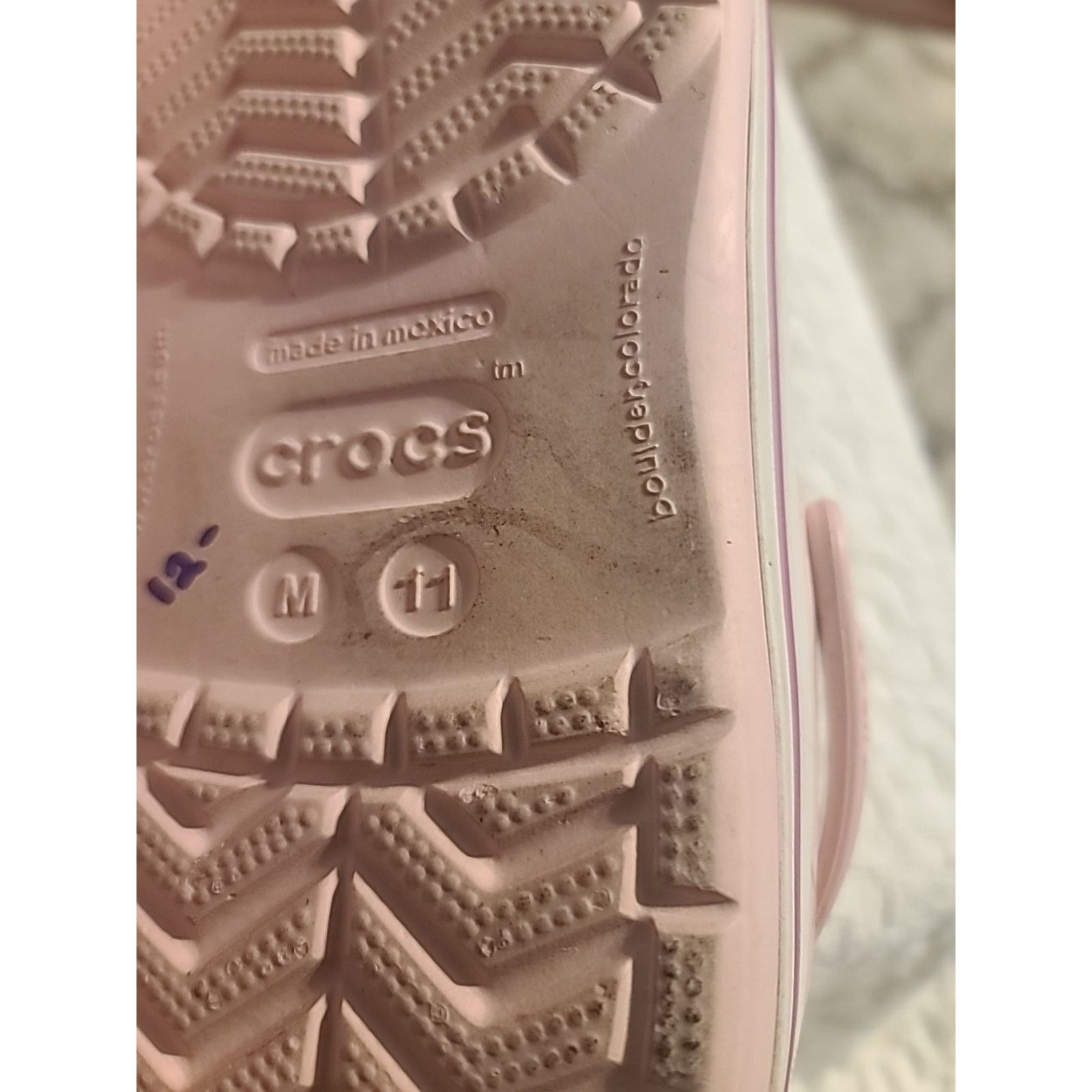 Crocs Crocs Unisex Croc Clog - Pearl Pink/Wild Orchid Men's 11 Size US 11 / IT 41 - 9 Thumbnail