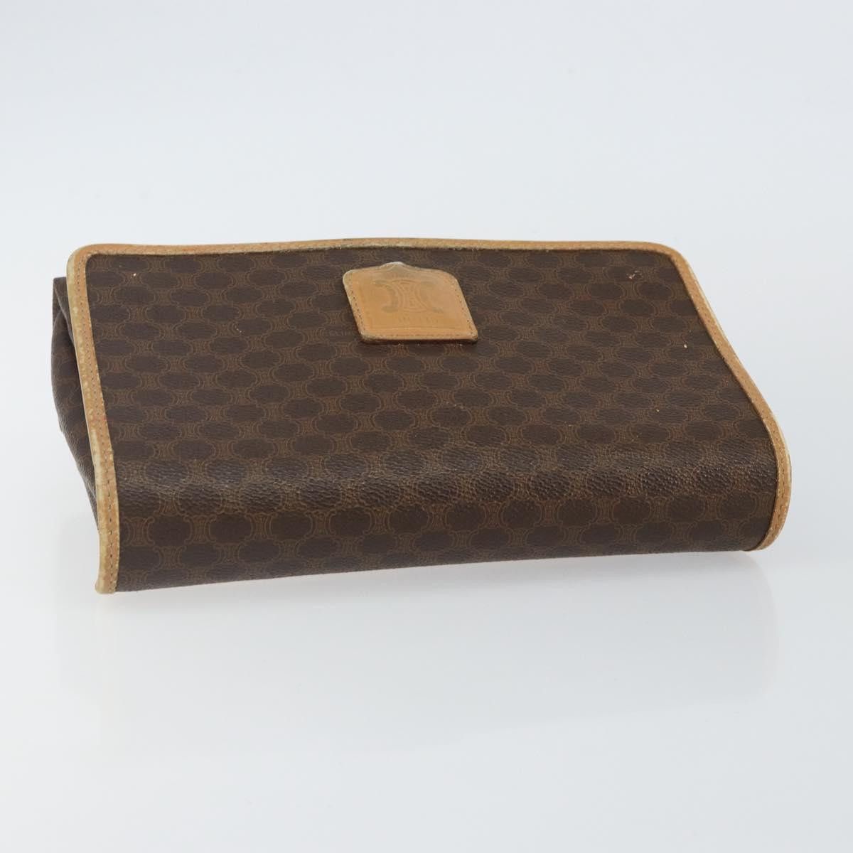 Celine CELINE Macadam Canvas Shoulder Bag Pvc Leather Brown Gold Size ONE SIZE - 6 Thumbnail
