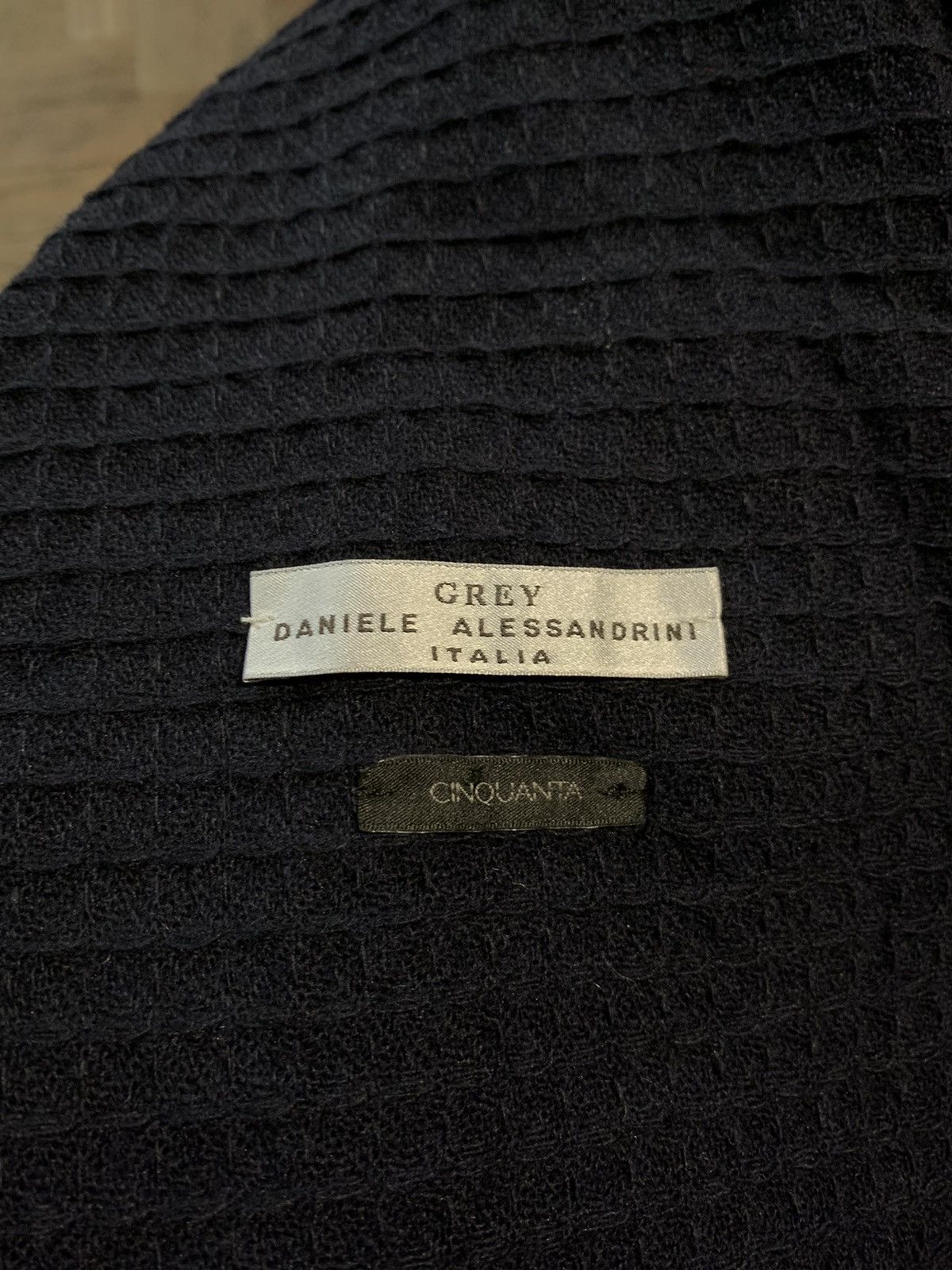 Daniele Alessandrini Daniele Alessandrini Cinquanta Waffle Knit Lana/Wool Blazer Size 48R - 6 Thumbnail