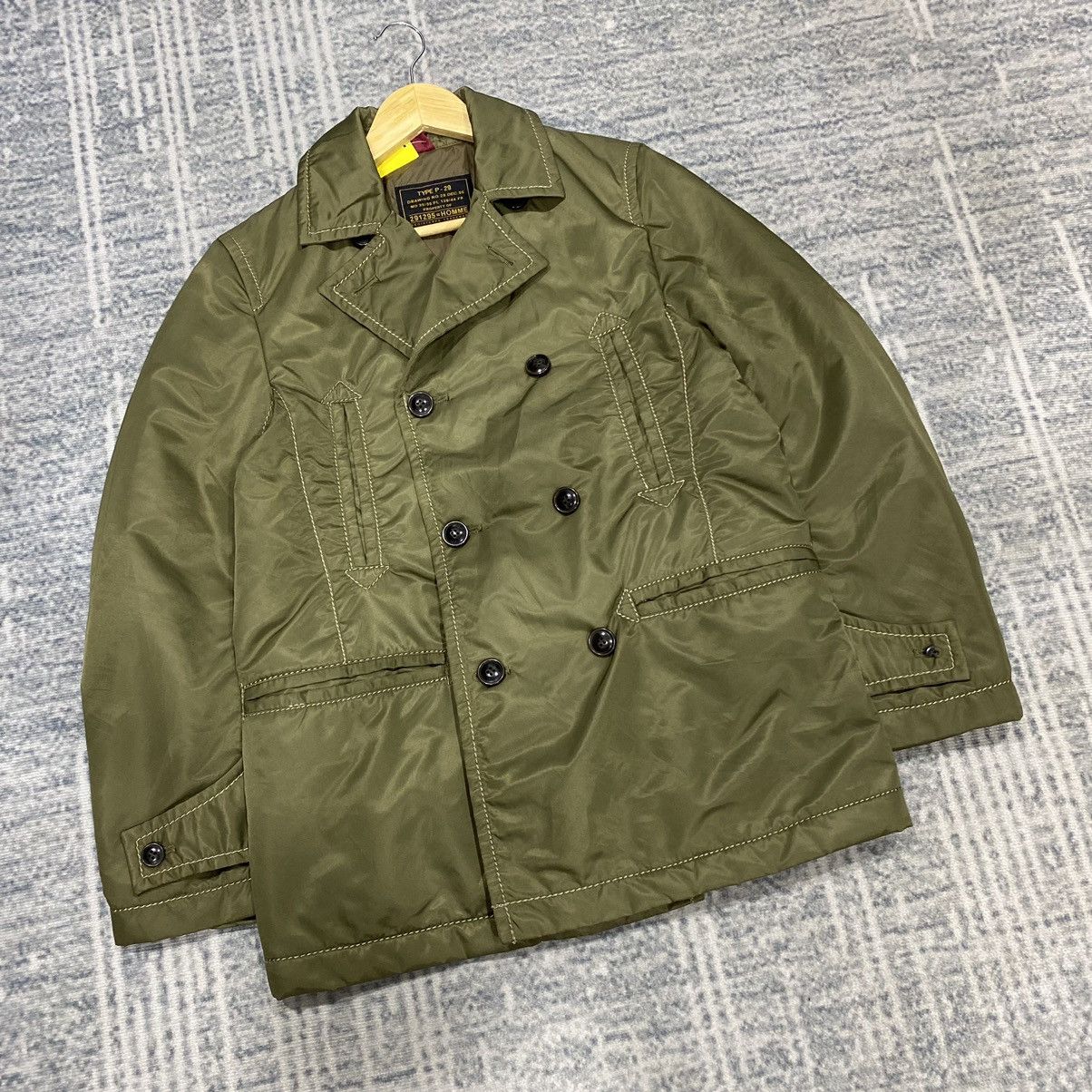 Japanese Brand × Vintage 291295 Trench Double Breast Military Army Quilted Jacket Size US S / EU 44-46 / 1 - 3 Thumbnail