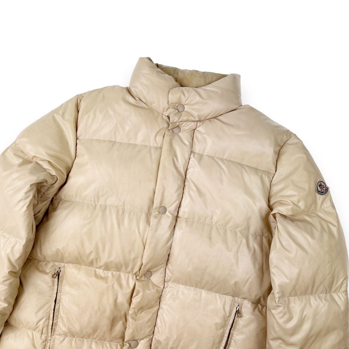 image of Moncler Beige Puffer Jacket, Men's (Size Medium)