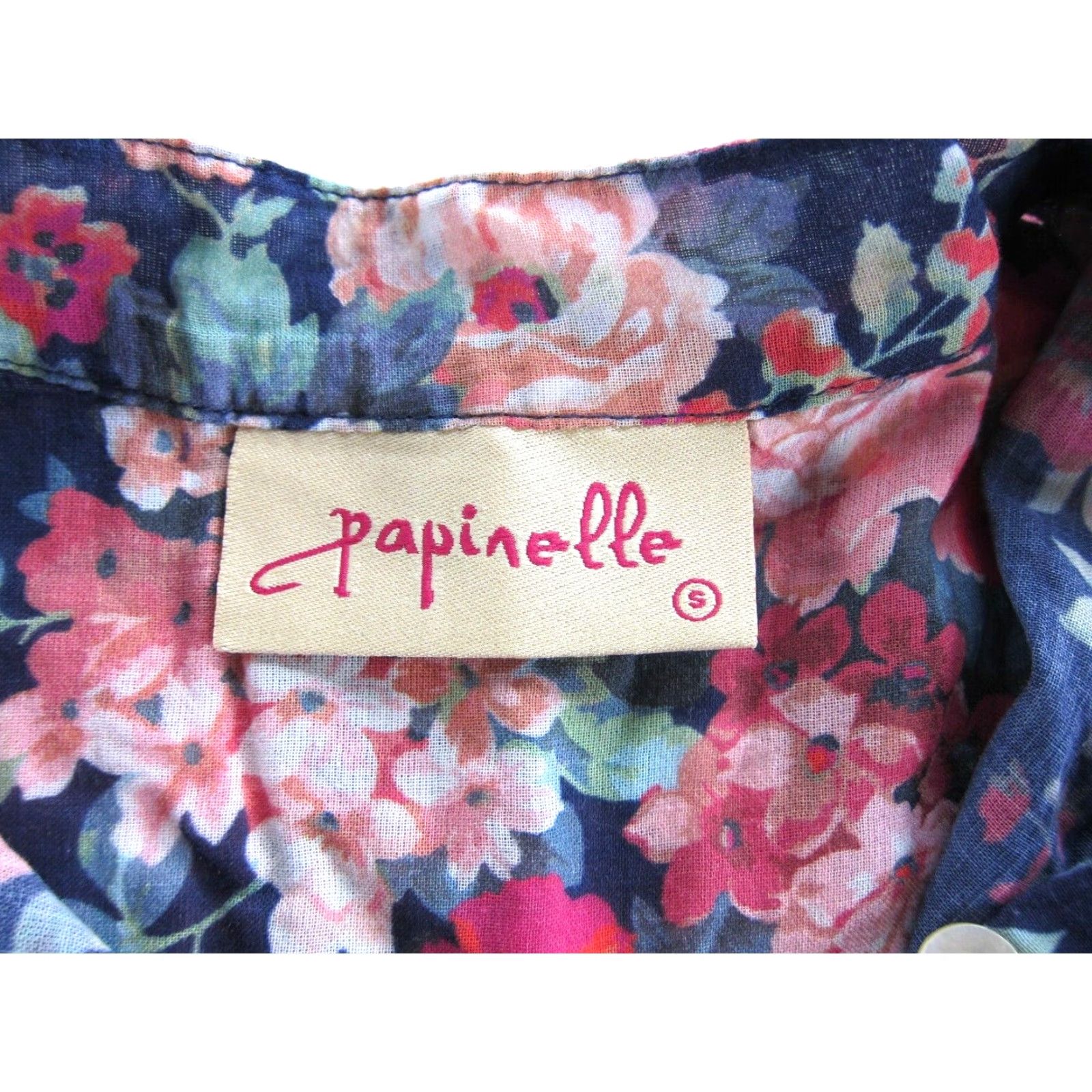 Vintage VINTAGE Papinelle Cotton Lightweight Pink Floral Button Down Oversized Short Sleeve Blouse S Size S / US 4 / IT 40 - 3 Thumbnail