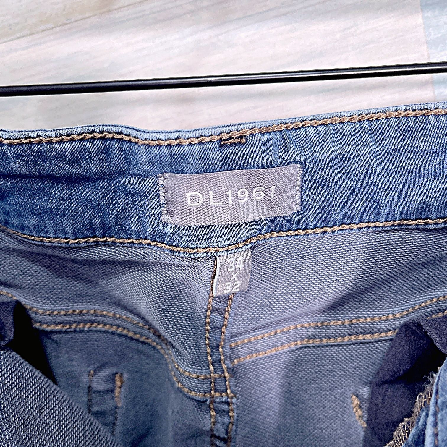 DL1961 DL1961 Russell Slim Straight Jeans Dark Wash Mens 34x32 Size US 34 / EU 50 - 7 Thumbnail