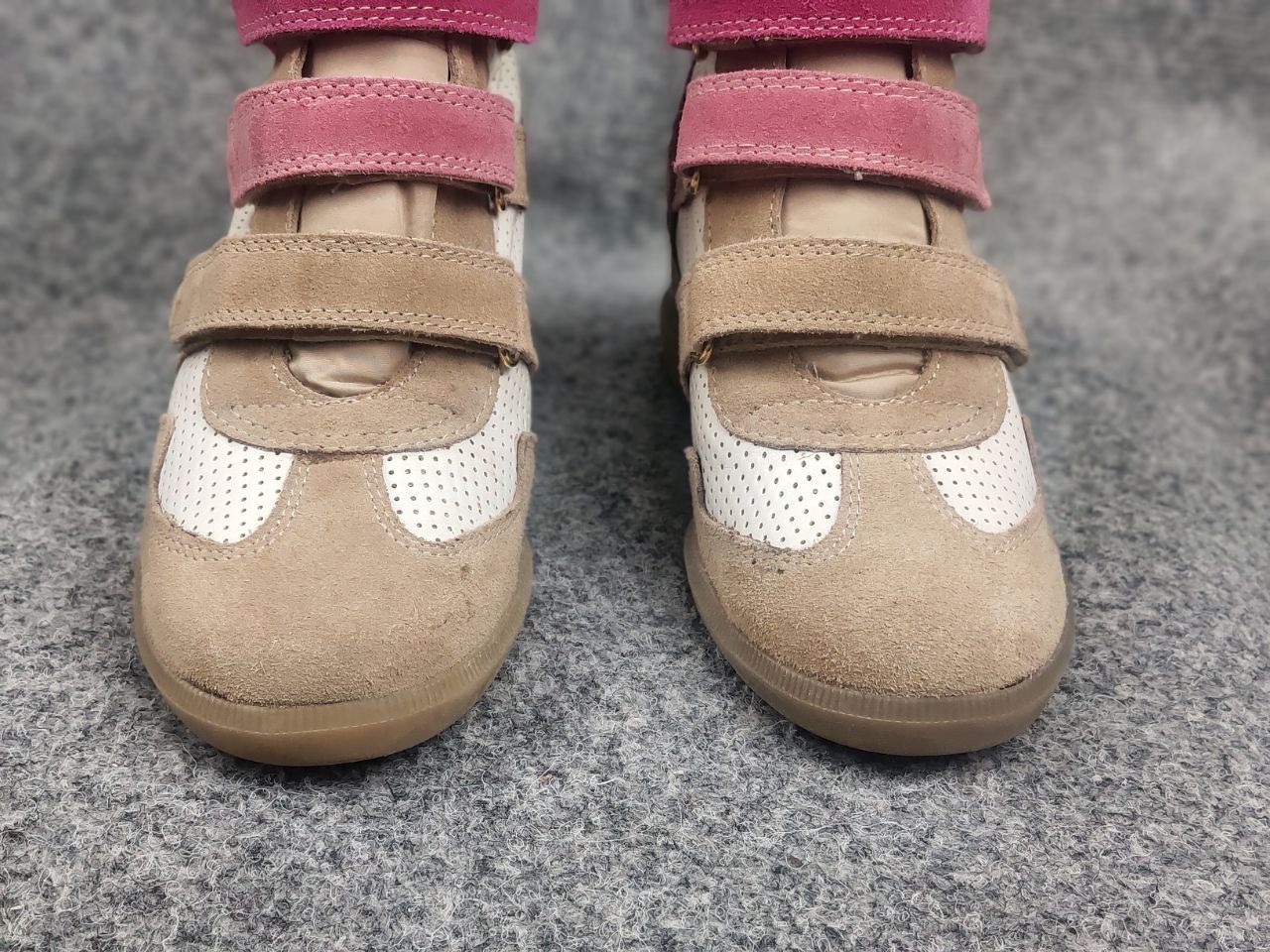 If Six Was Nine Vintage isabel marant Style wedge sneakers suede Velcro Y2K Size US 8 / IT 38 - 8 Thumbnail