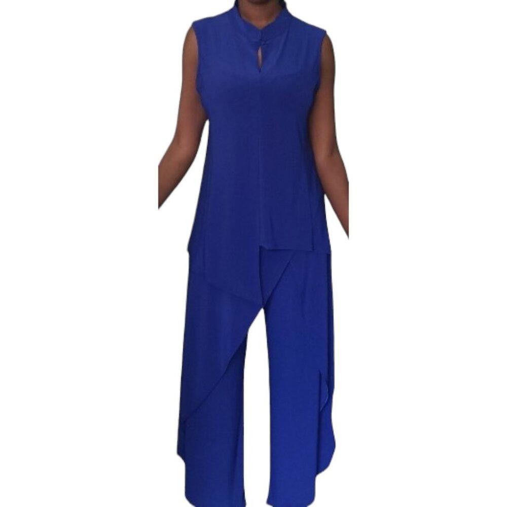Designer CT1681 Patchington Mandarin Sleeveless Tank & Wrap Pant Size ONE SIZE - 1 Thumbnail