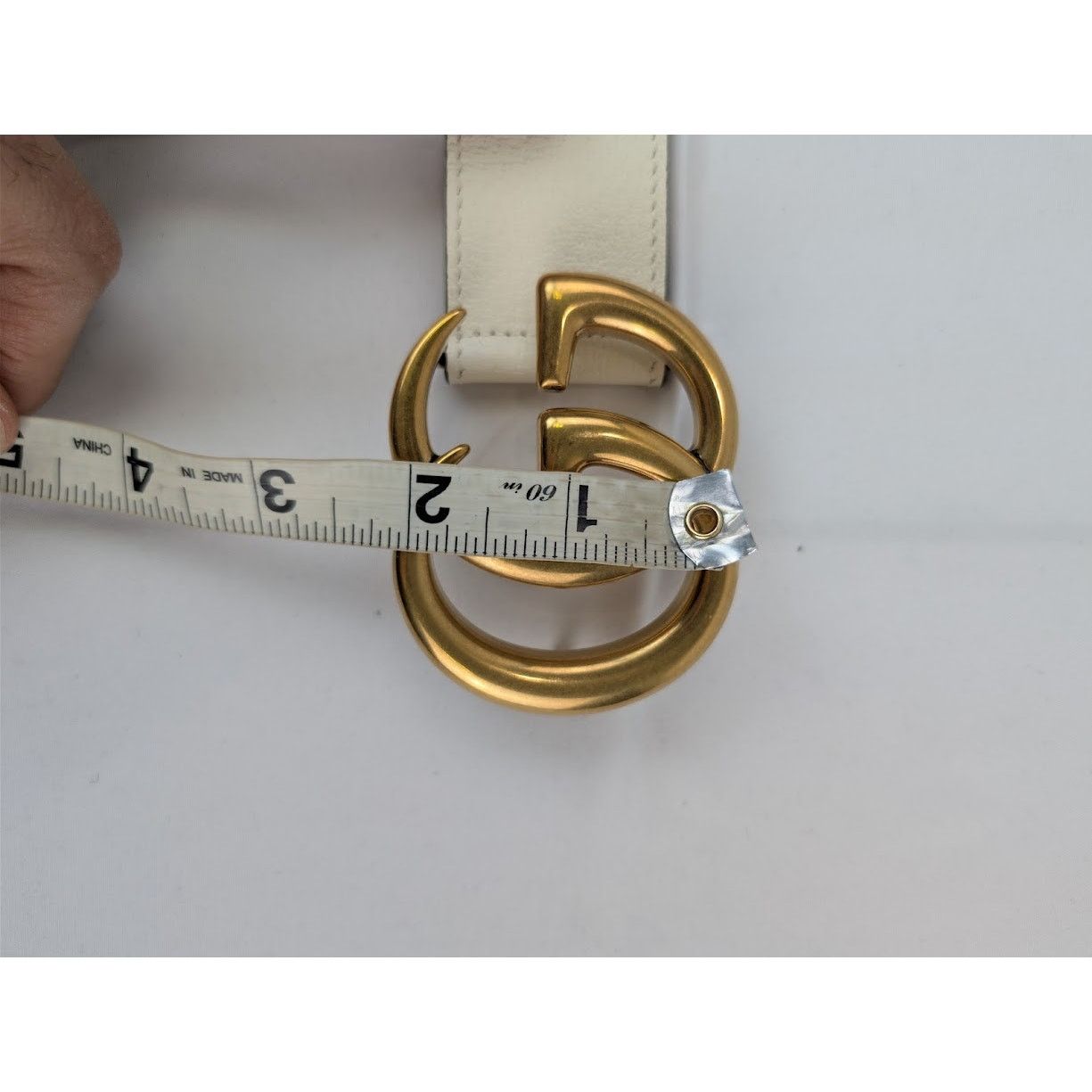 Adidas × Gucci o1rshd1 Size: 75 / M Belt W.40 GG Mar in Cream Size 30 - 10 Thumbnail