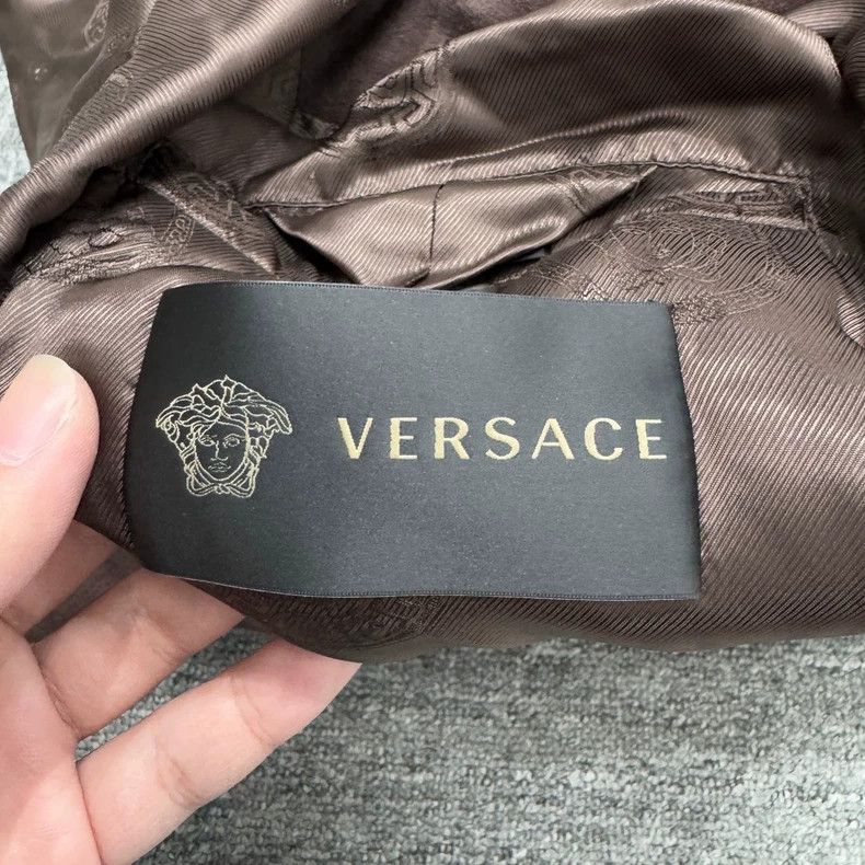 Versace Versace Reddish brown half zipper down jacket Size US M / EU 48-50 / 2 - 2 Thumbnail