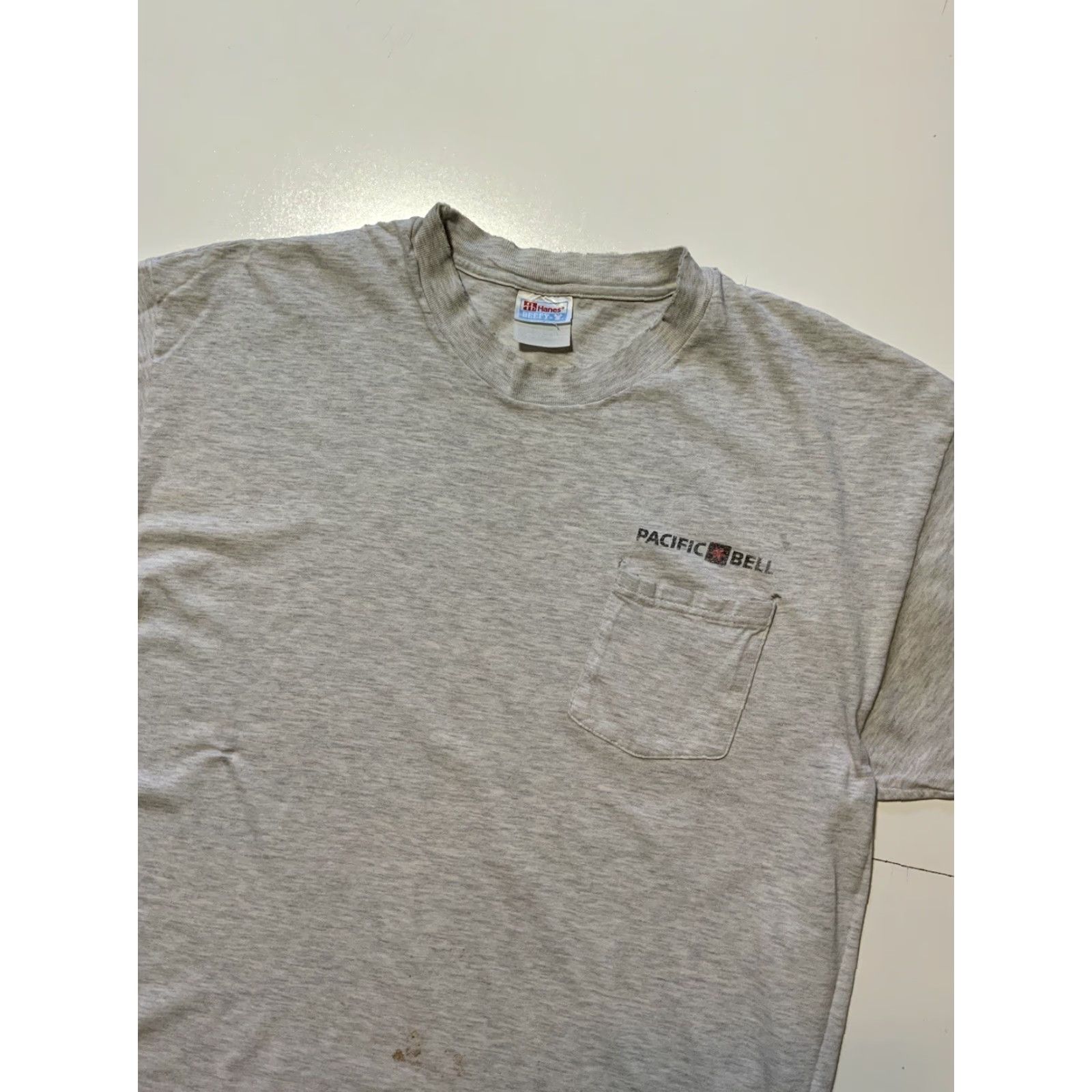 Hanes Vintage Pacific Bell Telecommunications Telephone Electrical Graphic T-Shirt XL Men Gray Hanes XL Size US XL / EU 56 / 4 - 4 Thumbnail
