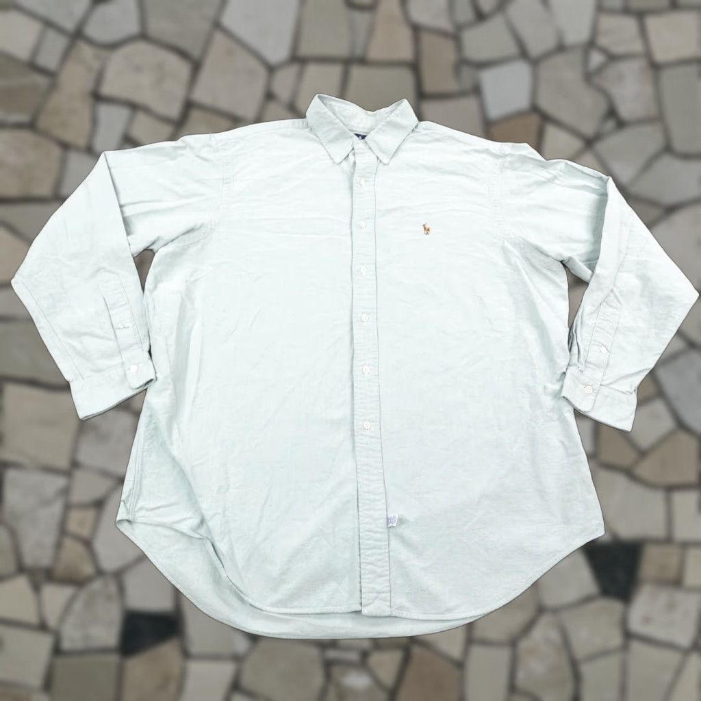 Ralph Lauren VINTAGE Polo Ralph Lauren Shirt Mens XL Blue Long Sleeve Button-Up Pony 17.5^ Size US L / EU 52-54 / 3 - 1 Thumbnail