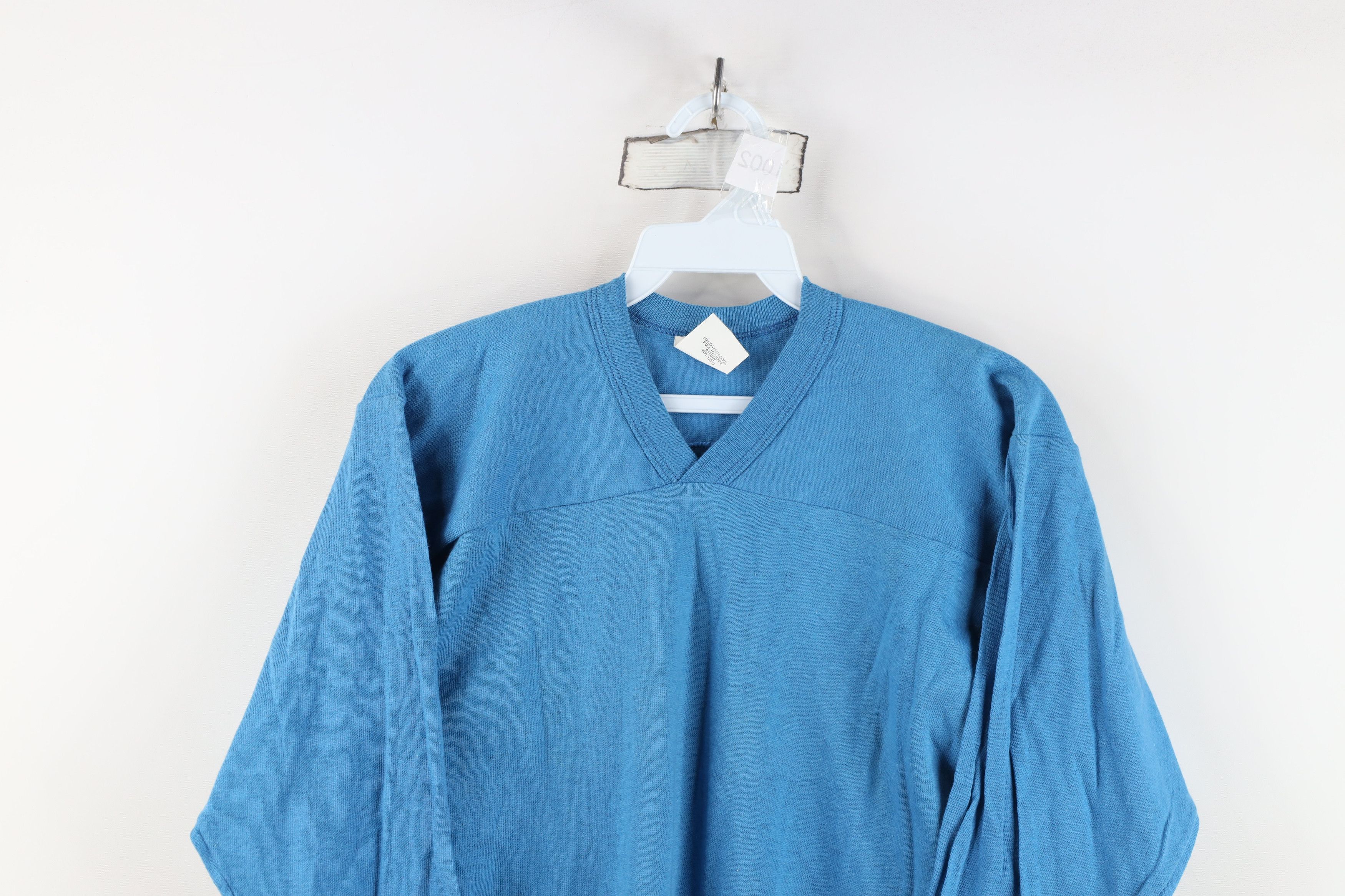Vintage Deadstock Vintage 60s 70s Football Jersey T-Shirt Blue USA Size US S / EU 44-46 / 1 - 2 Thumbnail